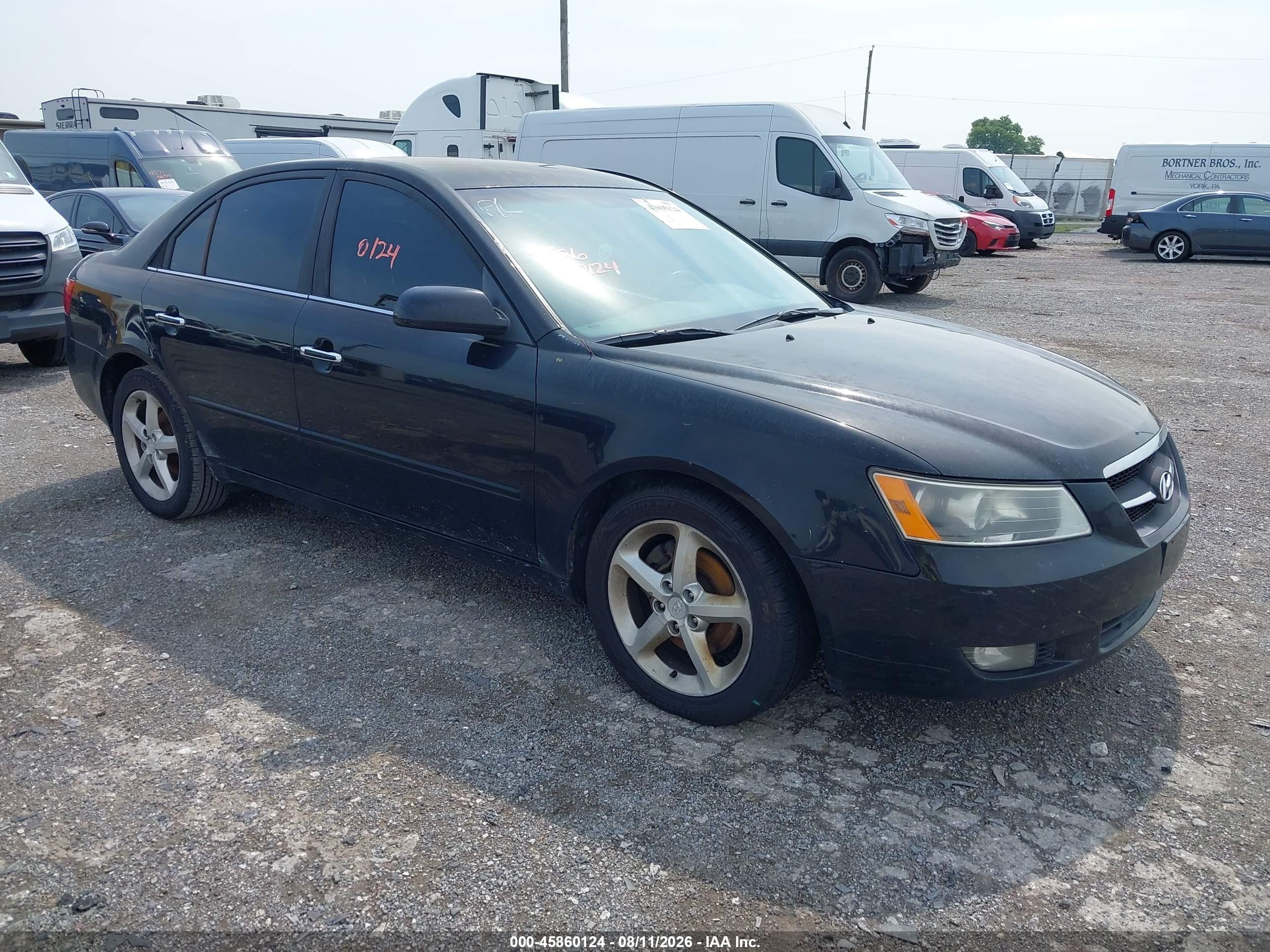 2007 Hyundai Sonata Limited/limited W/xm/se/se W/xm Black vin: 5NPEU46F87H205382