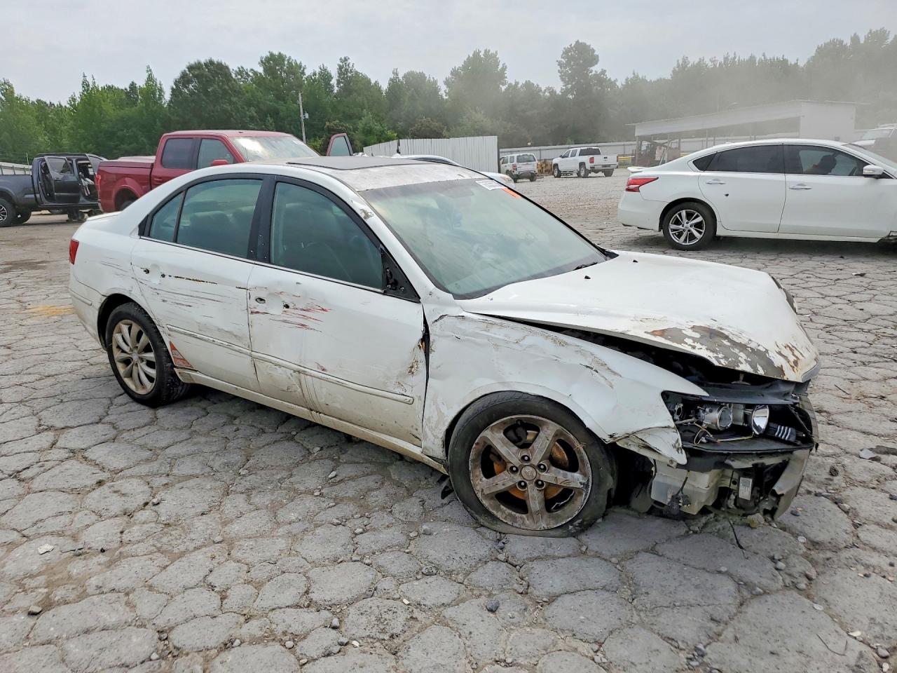 2009 Hyundai Sonata Se V6 White vin: 5NPEU46F89H467051