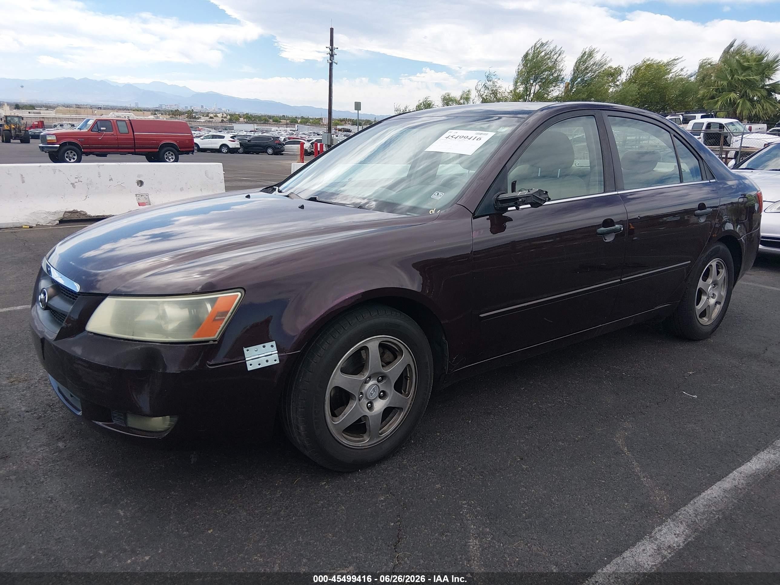 2006 Hyundai Sonata Gls V6/lx V6 Maroon vin: 5NPEU46F96H005027