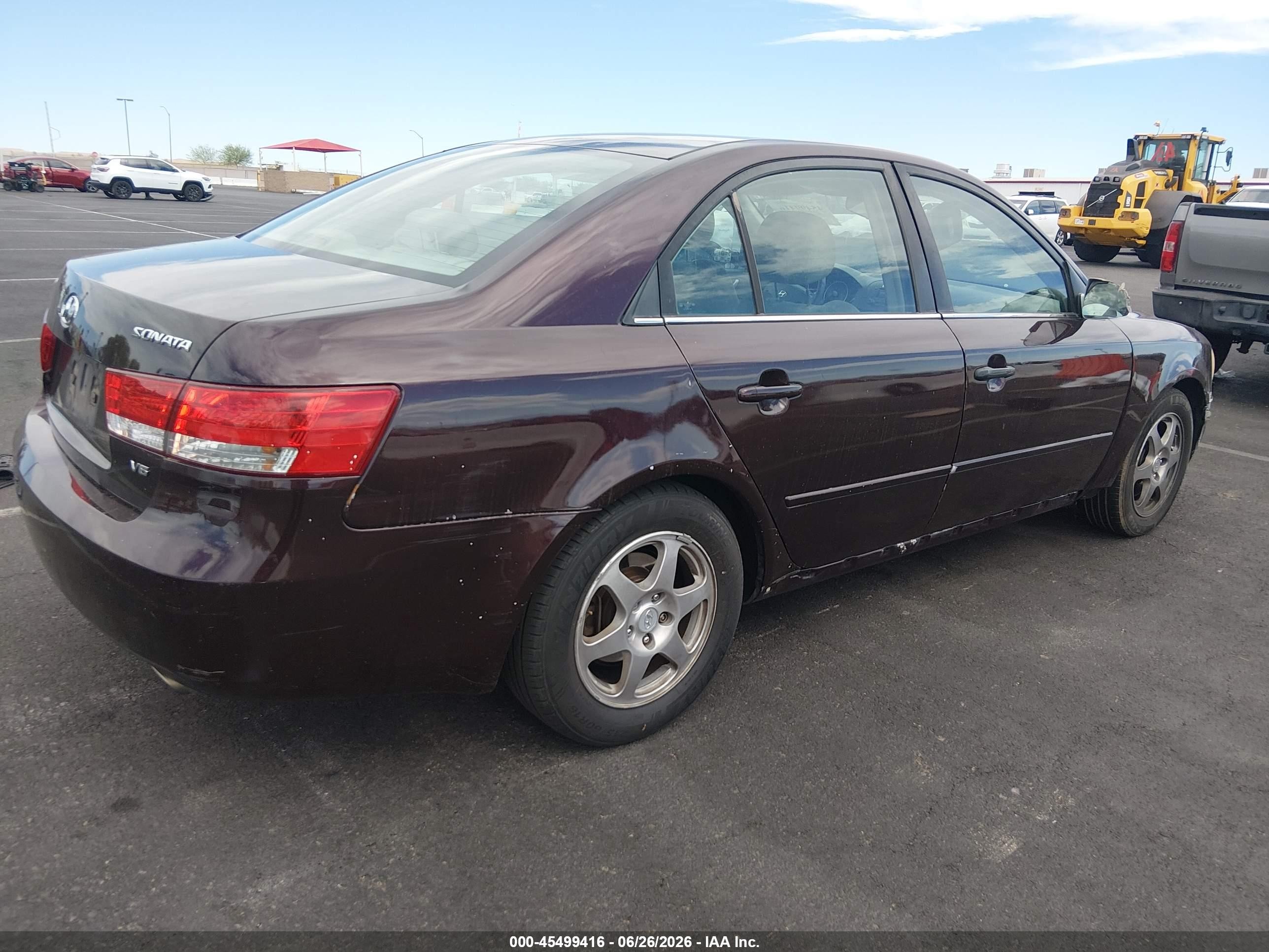 2006 Hyundai Sonata Gls V6/lx V6 Maroon vin: 5NPEU46F96H005027