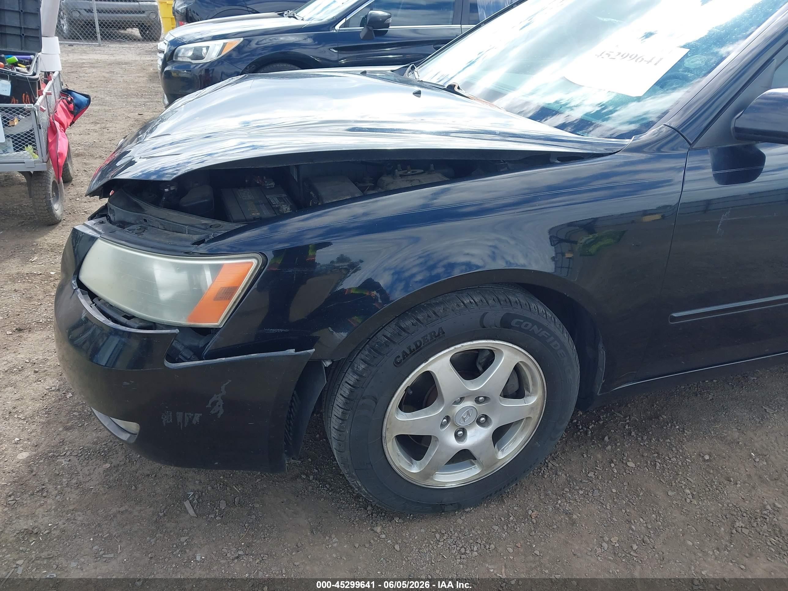 2007 Hyundai Sonata Limited/se V6 Black vin: 5NPEU46F97H161604