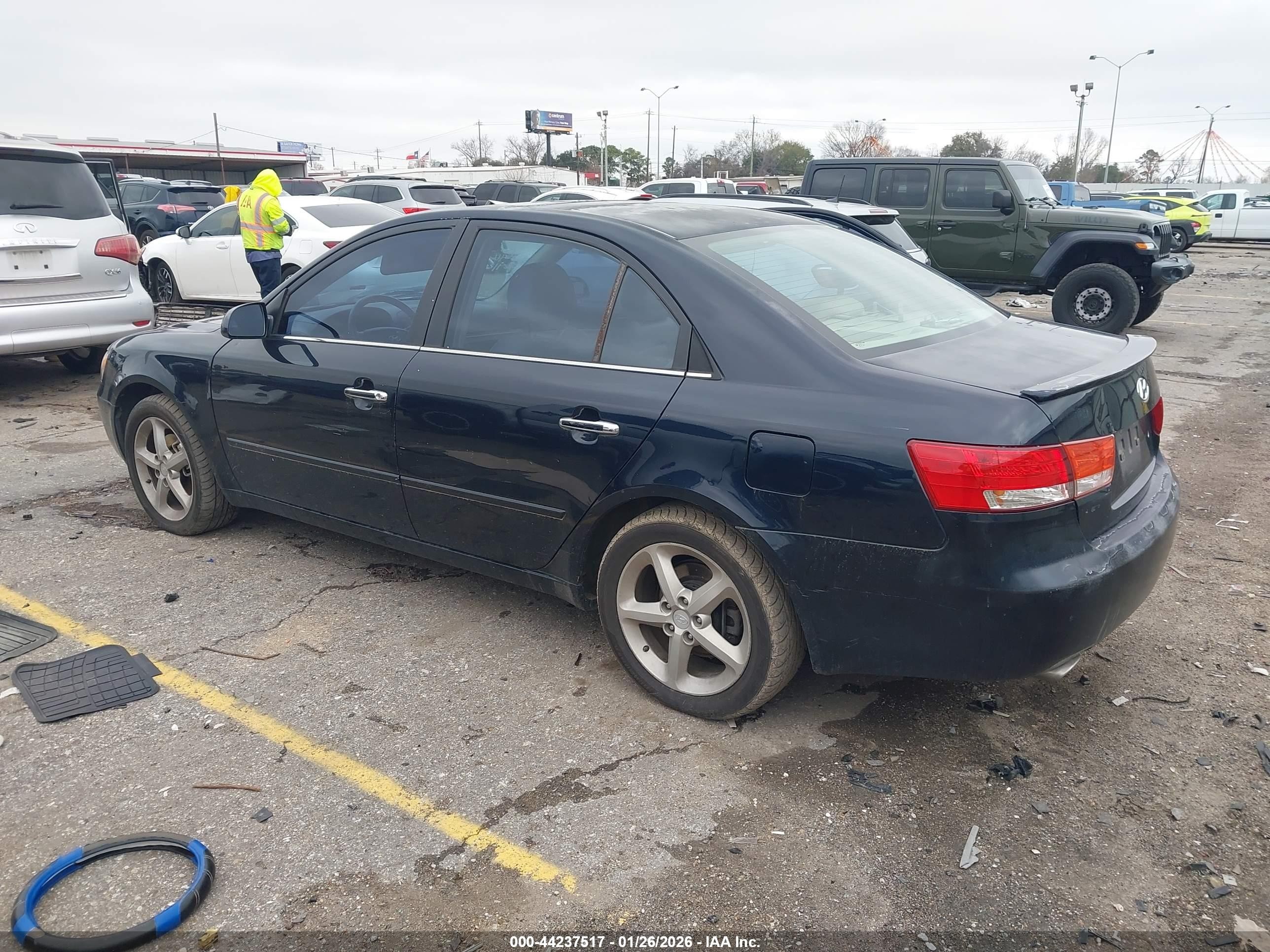 2007 Hyundai Sonata Limited/se V6 Синий vin: 5NPEU46F97H215466