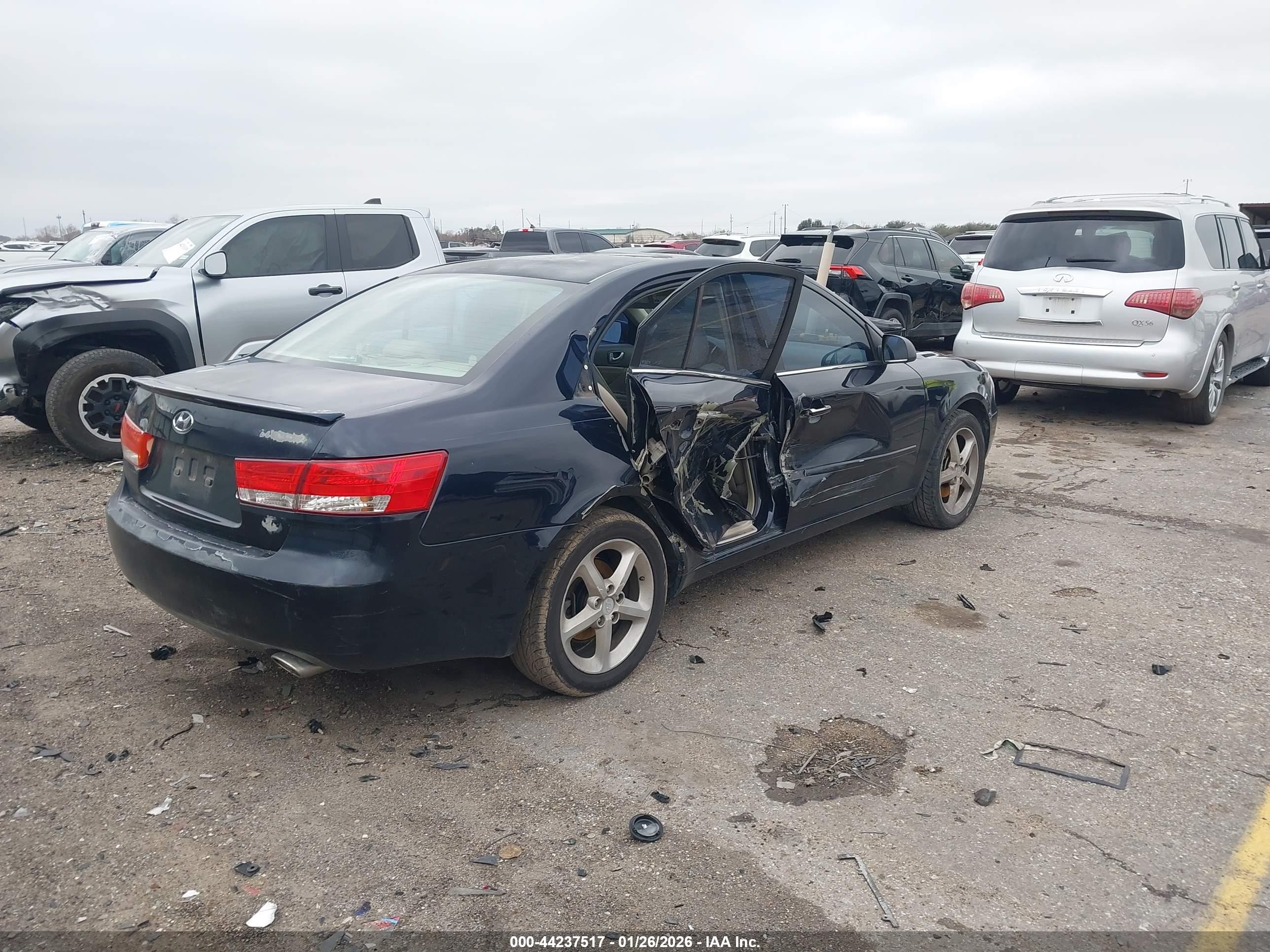 2007 Hyundai Sonata Limited/se V6 Синий vin: 5NPEU46F97H215466