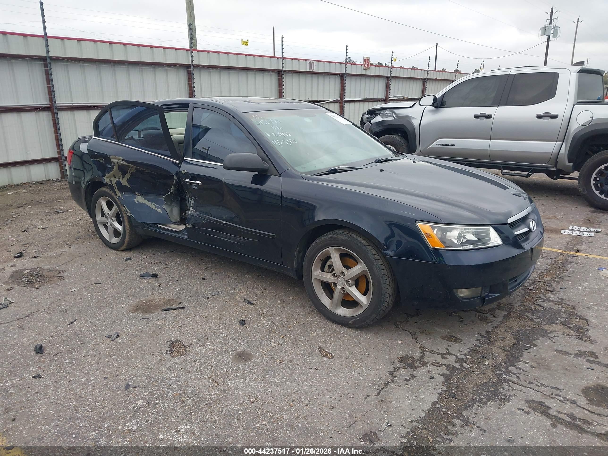 2007 Hyundai Sonata Limited/se V6 Синий vin: 5NPEU46F97H215466