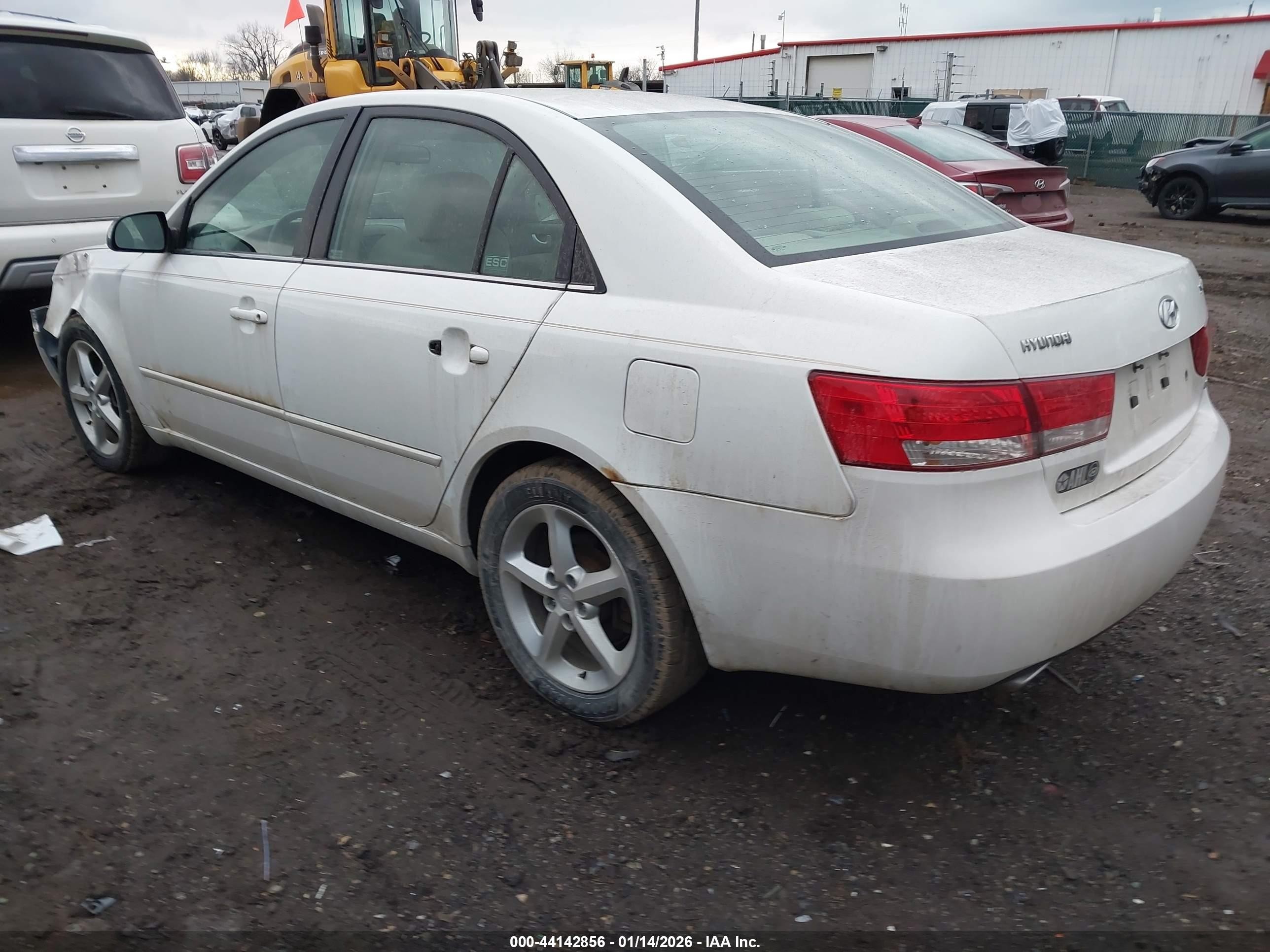 2007 Hyundai Sonata Limited/se V6 Белый vin: 5NPEU46F97H220411