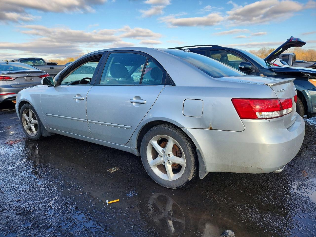 2008 Hyundai Sonata Se V6 Silver vin: 5NPEU46F98H340632
