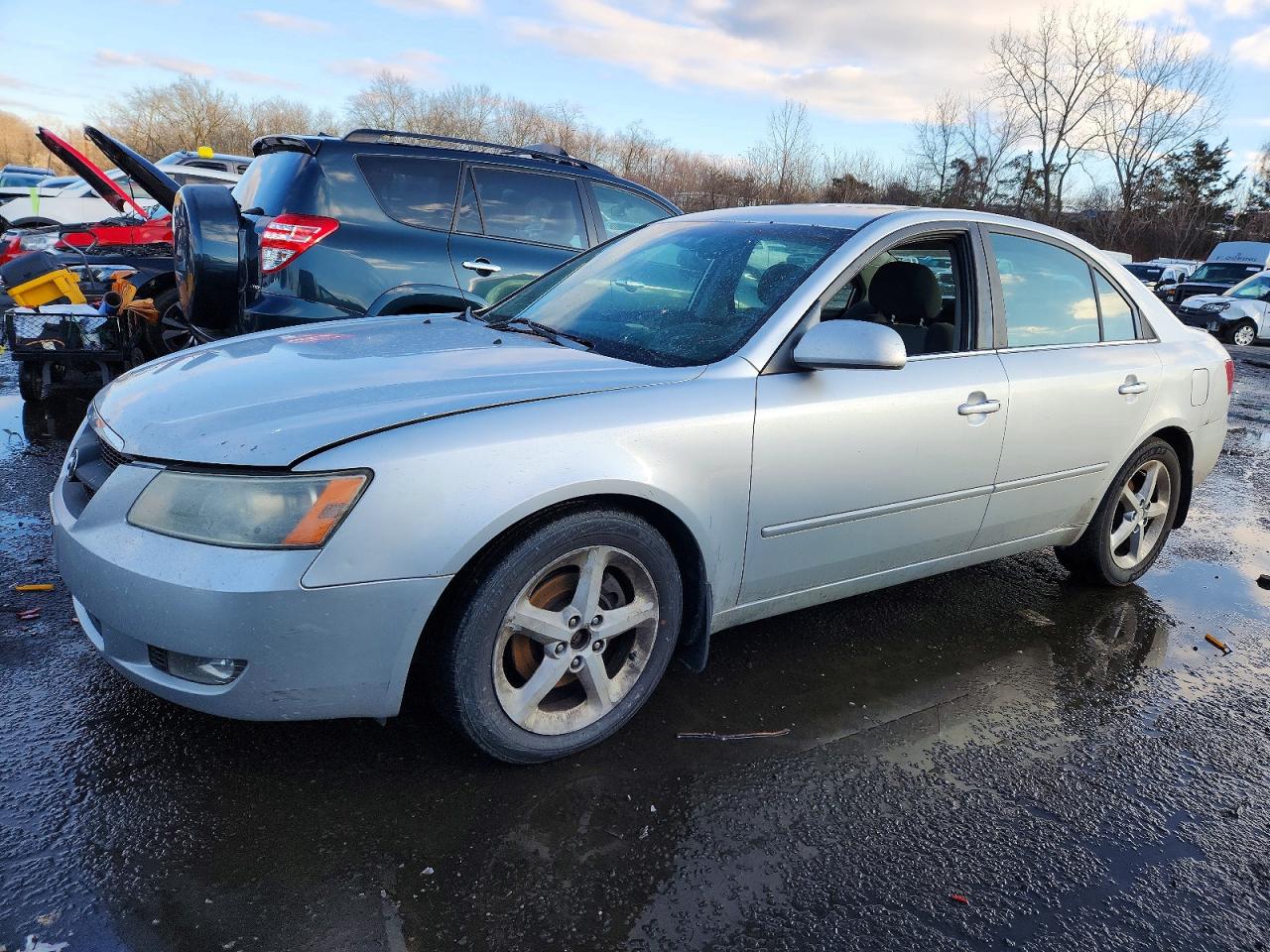 2008 Hyundai Sonata Se V6 Silver vin: 5NPEU46F98H340632