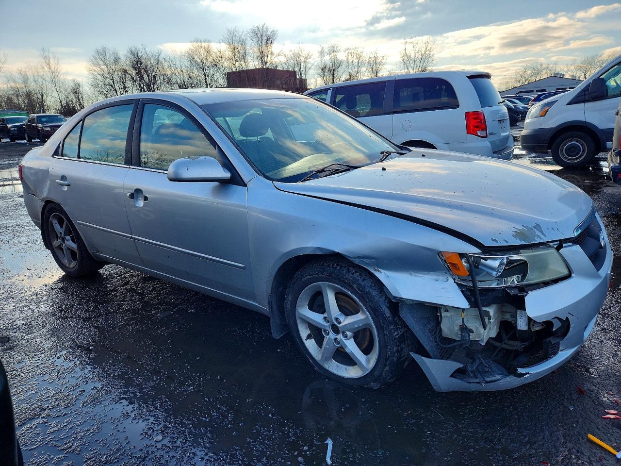 2008 Hyundai Sonata Se V6 Silver vin: 5NPEU46F98H340632