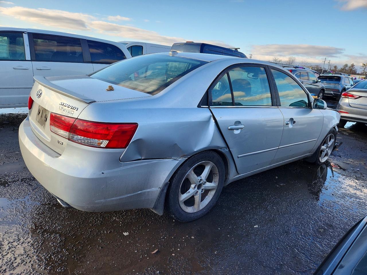 2008 Hyundai Sonata Se V6 Silver vin: 5NPEU46F98H340632