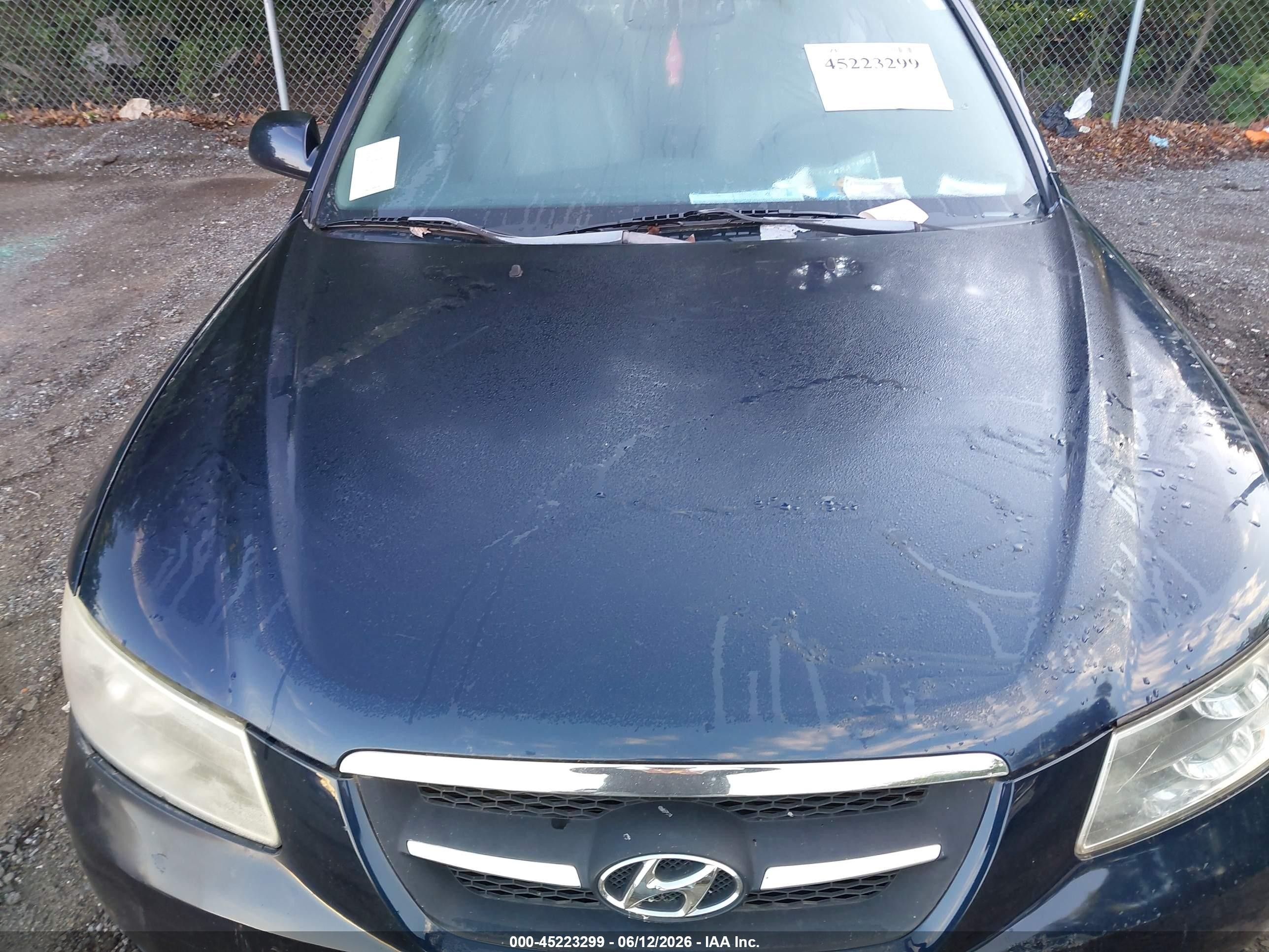 2008 Hyundai Sonata Limited V6/se V6 Dark Blue vin: 5NPEU46F98H345829