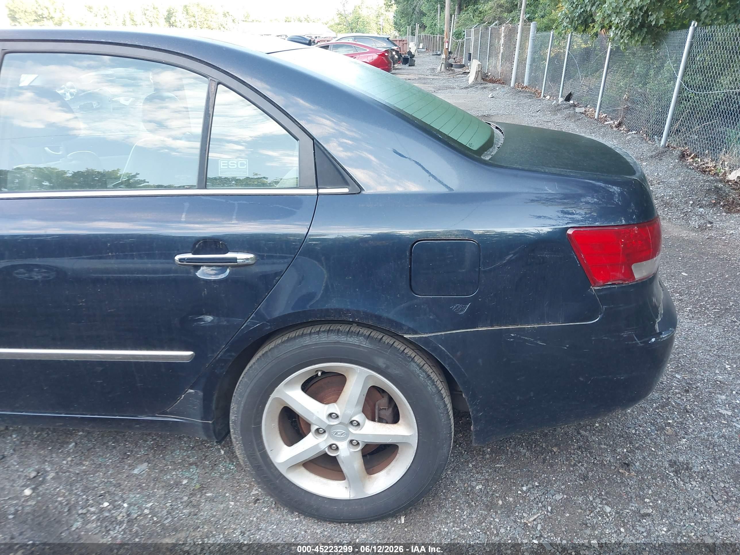 2008 Hyundai Sonata Limited V6/se V6 Dark Blue vin: 5NPEU46F98H345829