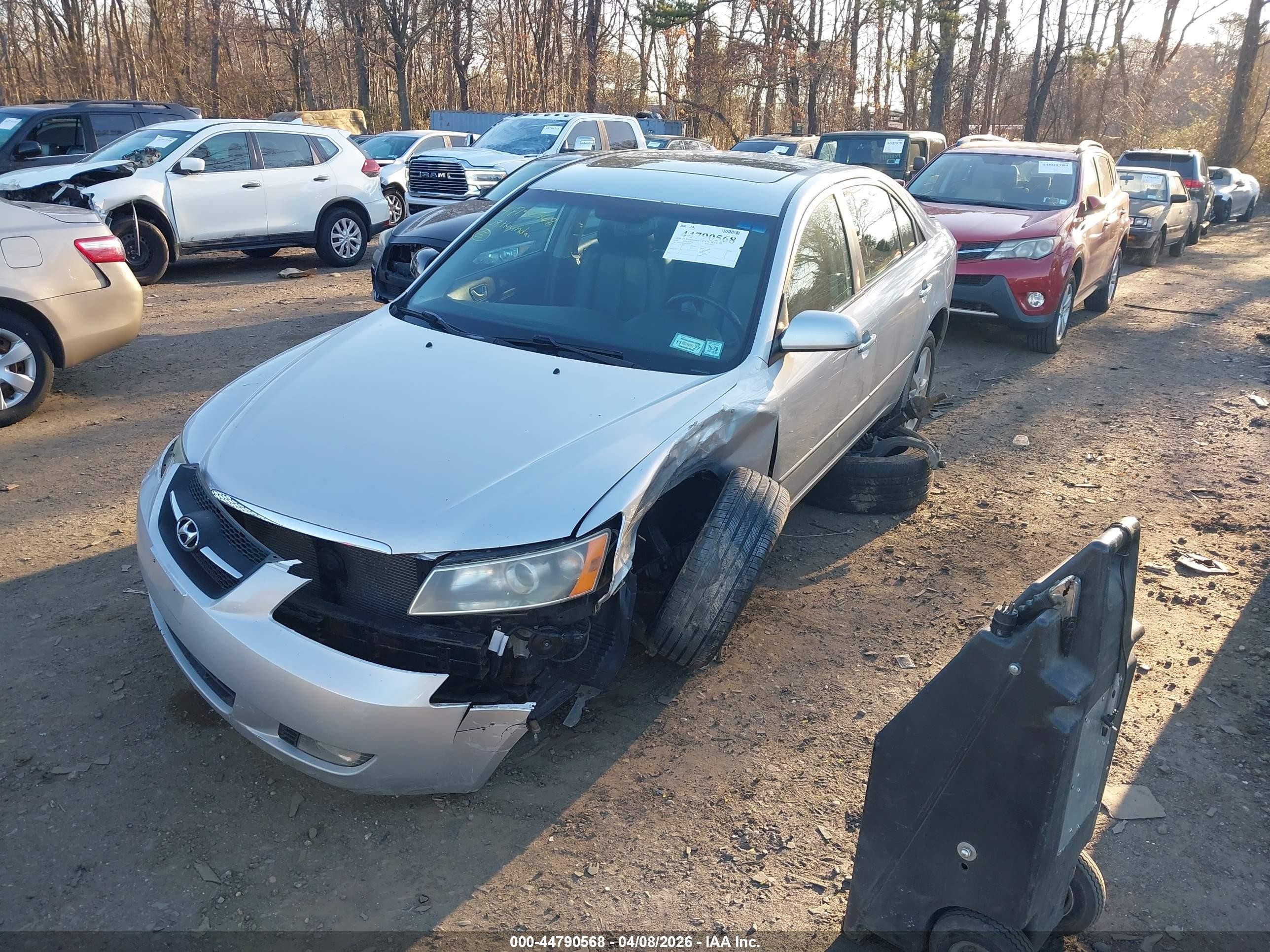 2008 Hyundai Sonata Limited V6/se V6 Gray vin: 5NPEU46F98H356877