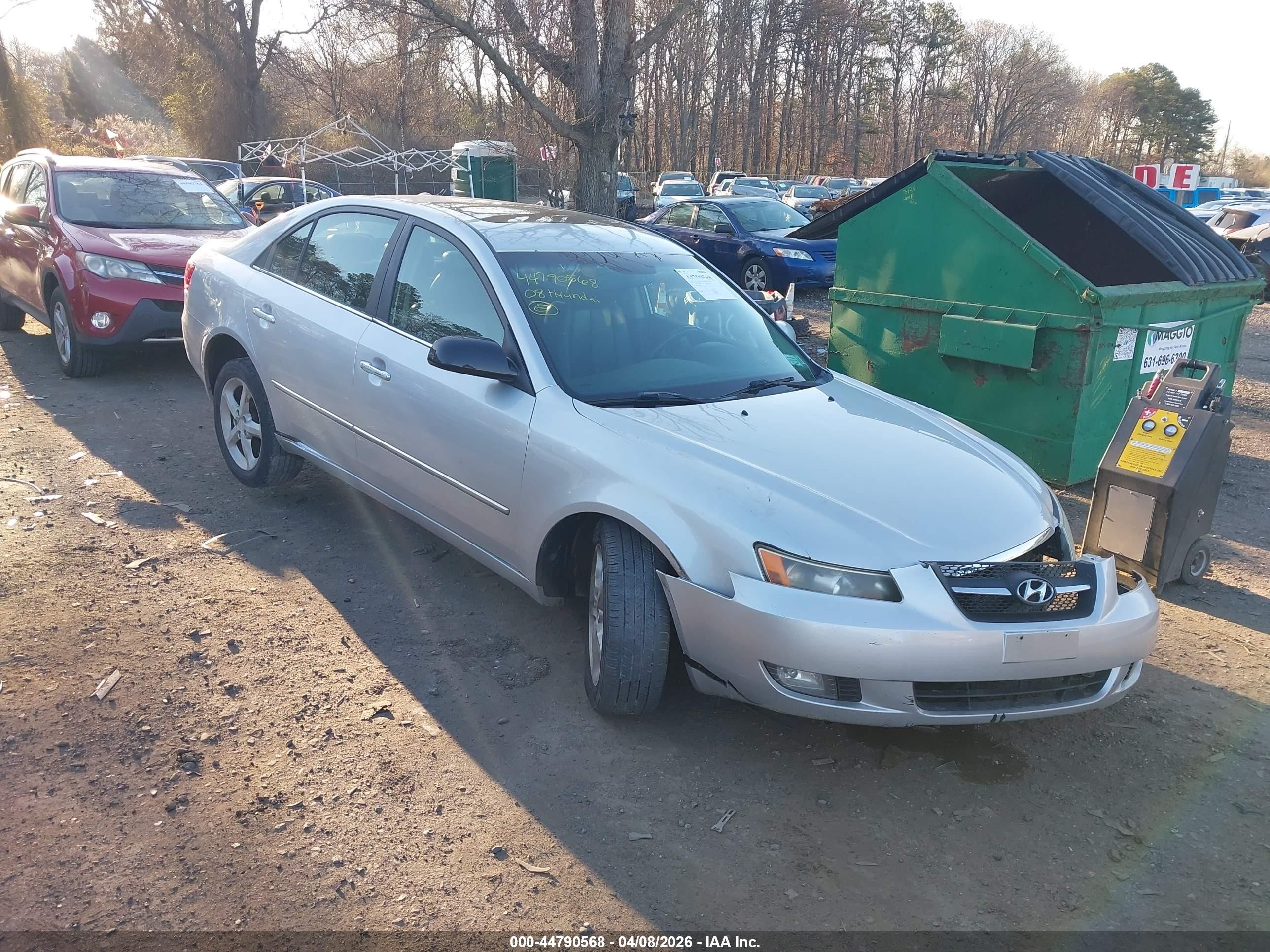 2008 Hyundai Sonata Limited V6/se V6 Gray vin: 5NPEU46F98H356877