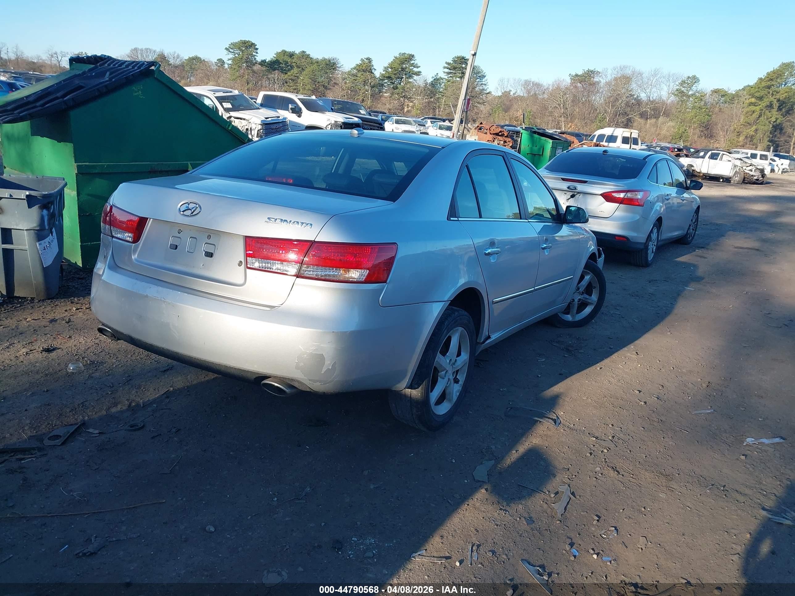 2008 Hyundai Sonata Limited V6/se V6 Gray vin: 5NPEU46F98H356877