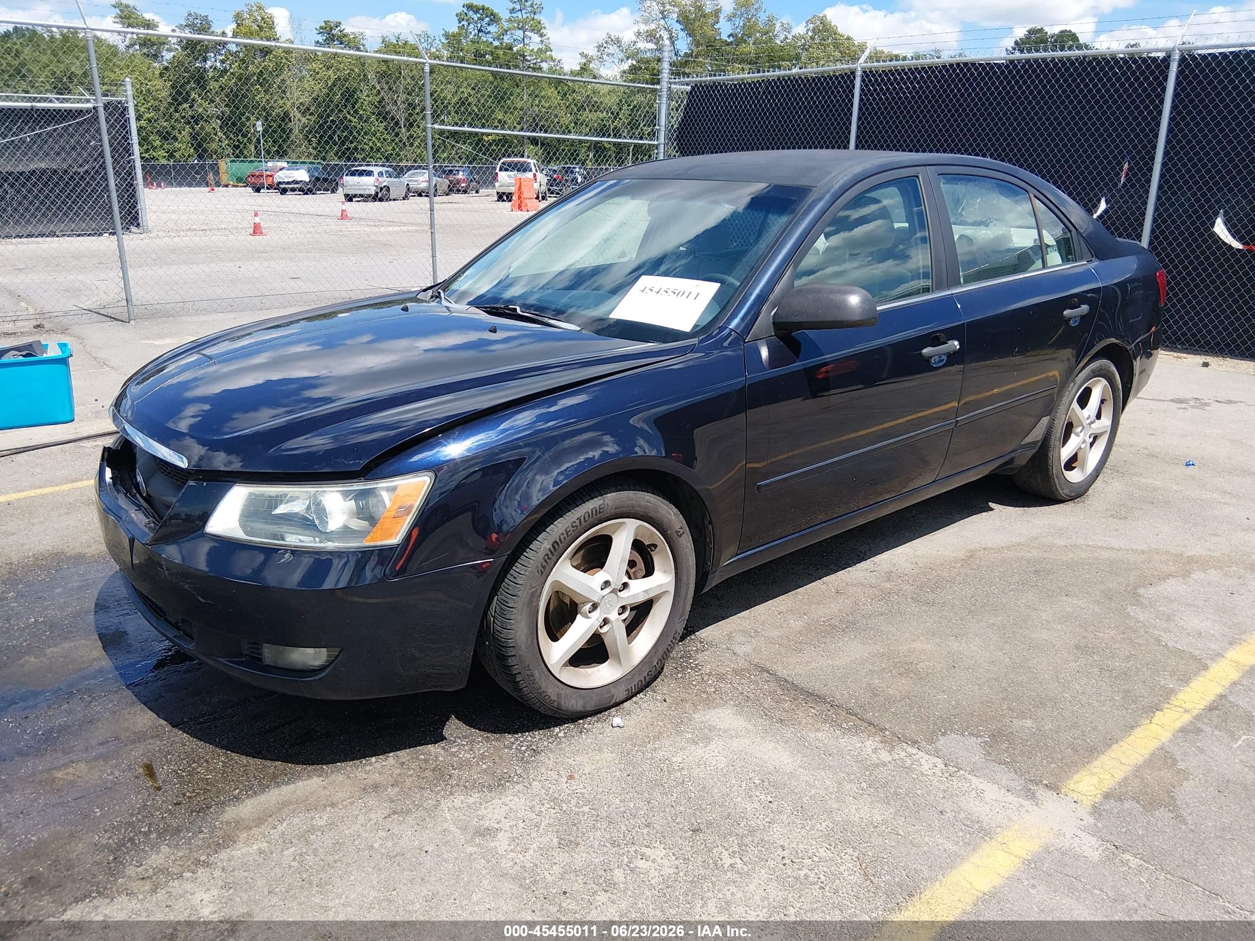 2008 Hyundai Sonata Limited V6/se V6 Navy vin: 5NPEU46F98H375932