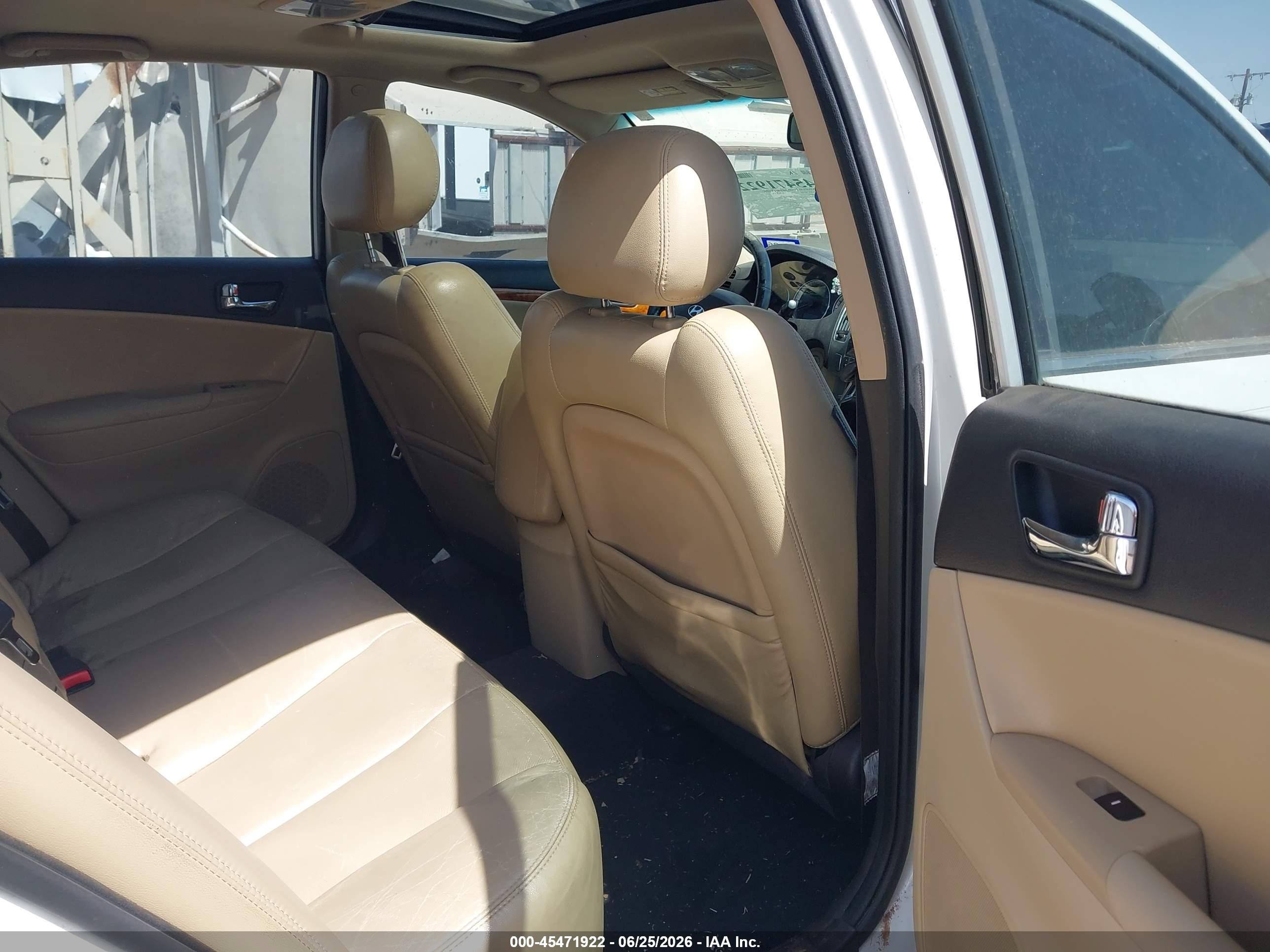 2009 Hyundai Sonata Limited V6 Белый vin: 5NPEU46F99H427111