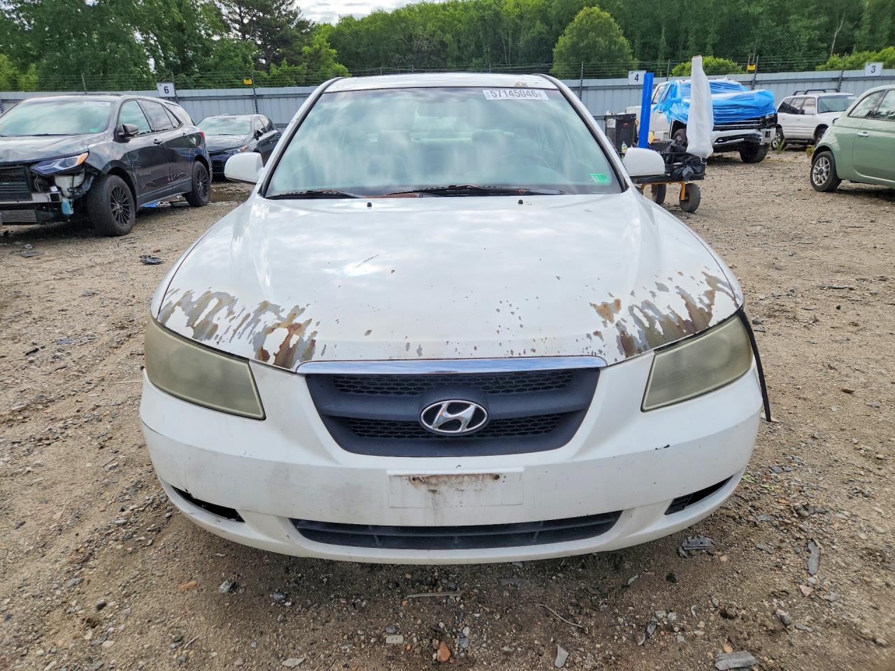 2006 Hyundai Sonata Gls V6 White vin: 5NPEU46FX6H054267