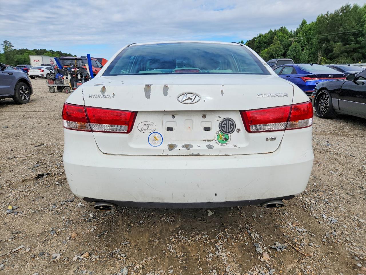 2006 Hyundai Sonata Gls V6 White vin: 5NPEU46FX6H054267