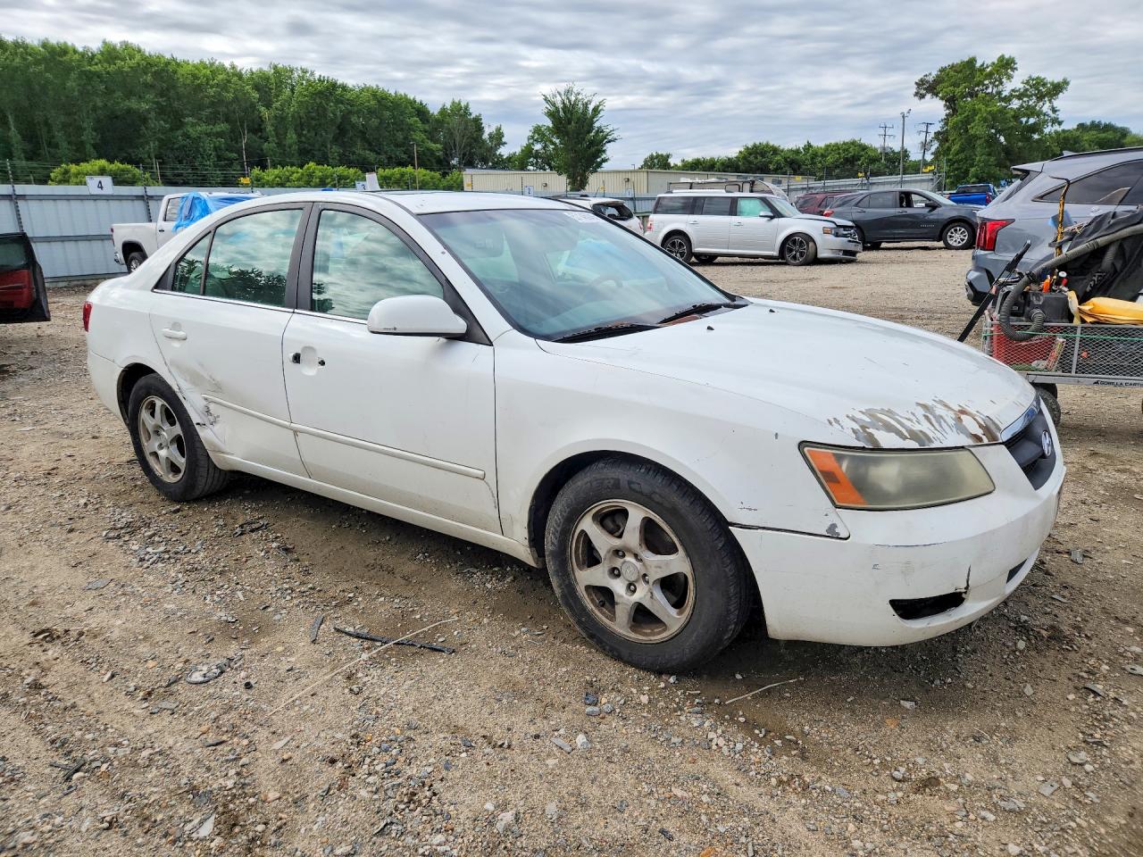 2006 Hyundai Sonata Gls V6 White vin: 5NPEU46FX6H054267