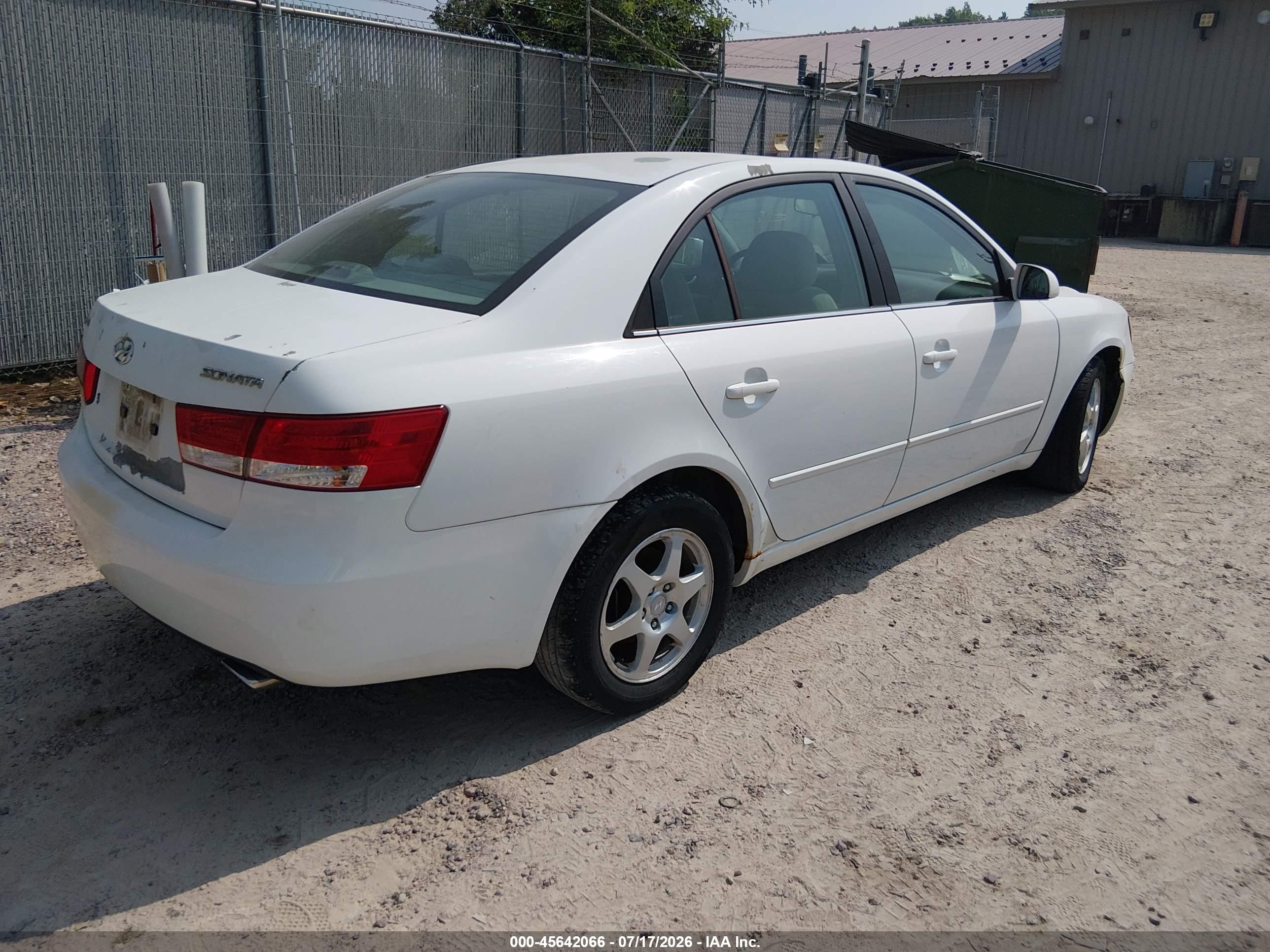 2006 Hyundai Sonata Gls V6/lx V6 Белый vin: 5NPEU46FX6H077273