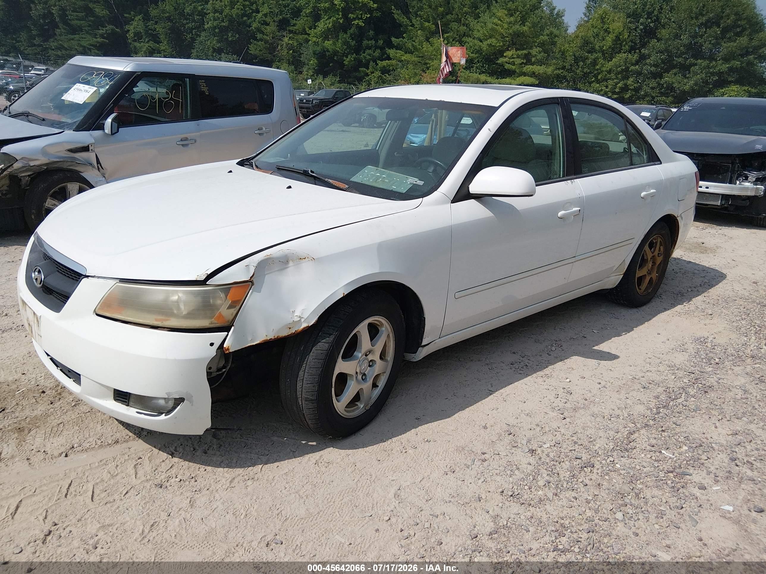 2006 Hyundai Sonata Gls V6/lx V6 Белый vin: 5NPEU46FX6H077273