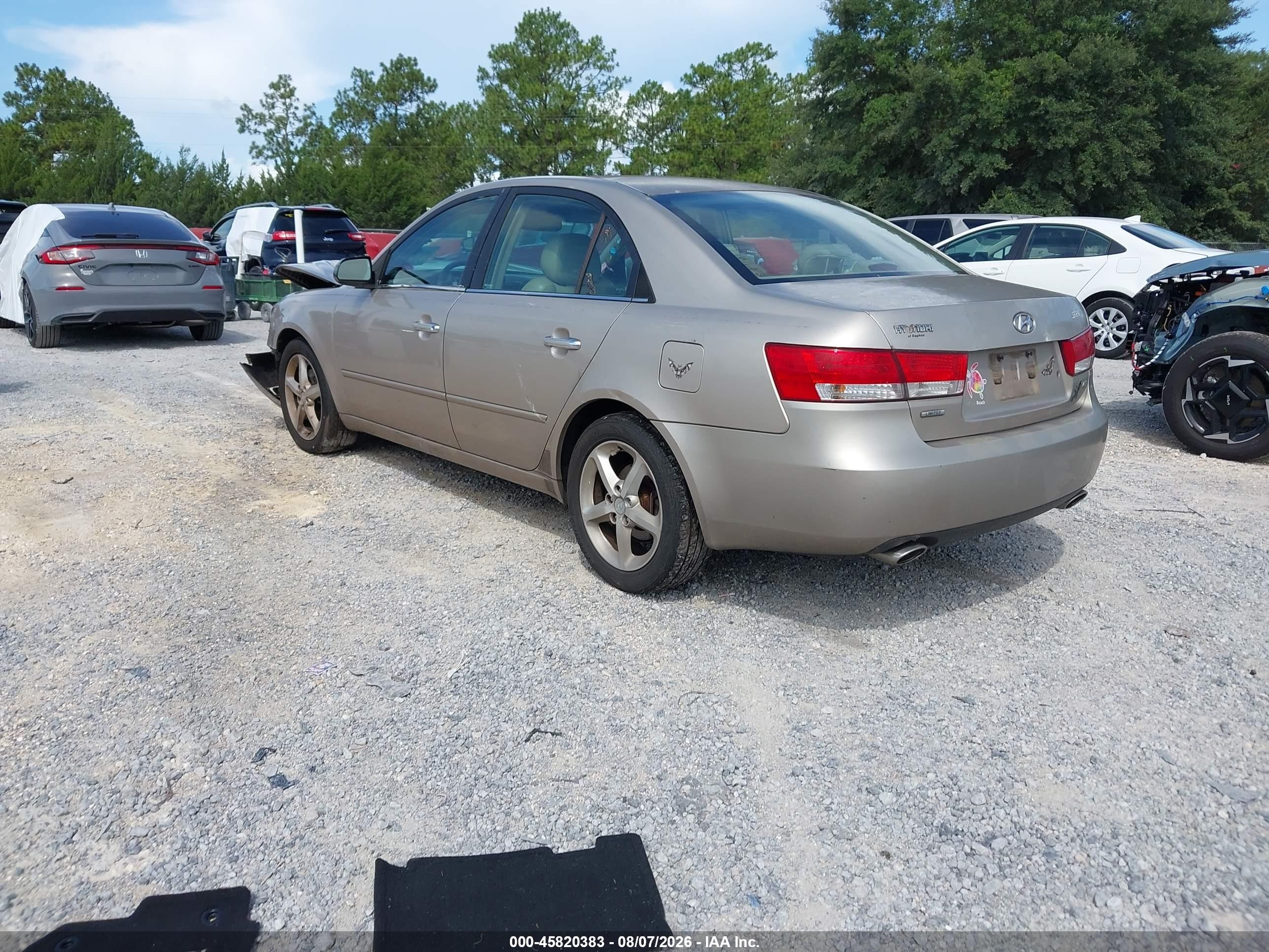 2007 Hyundai Sonata Se/limited Champagne vin: 5NPEU46FX7H160722