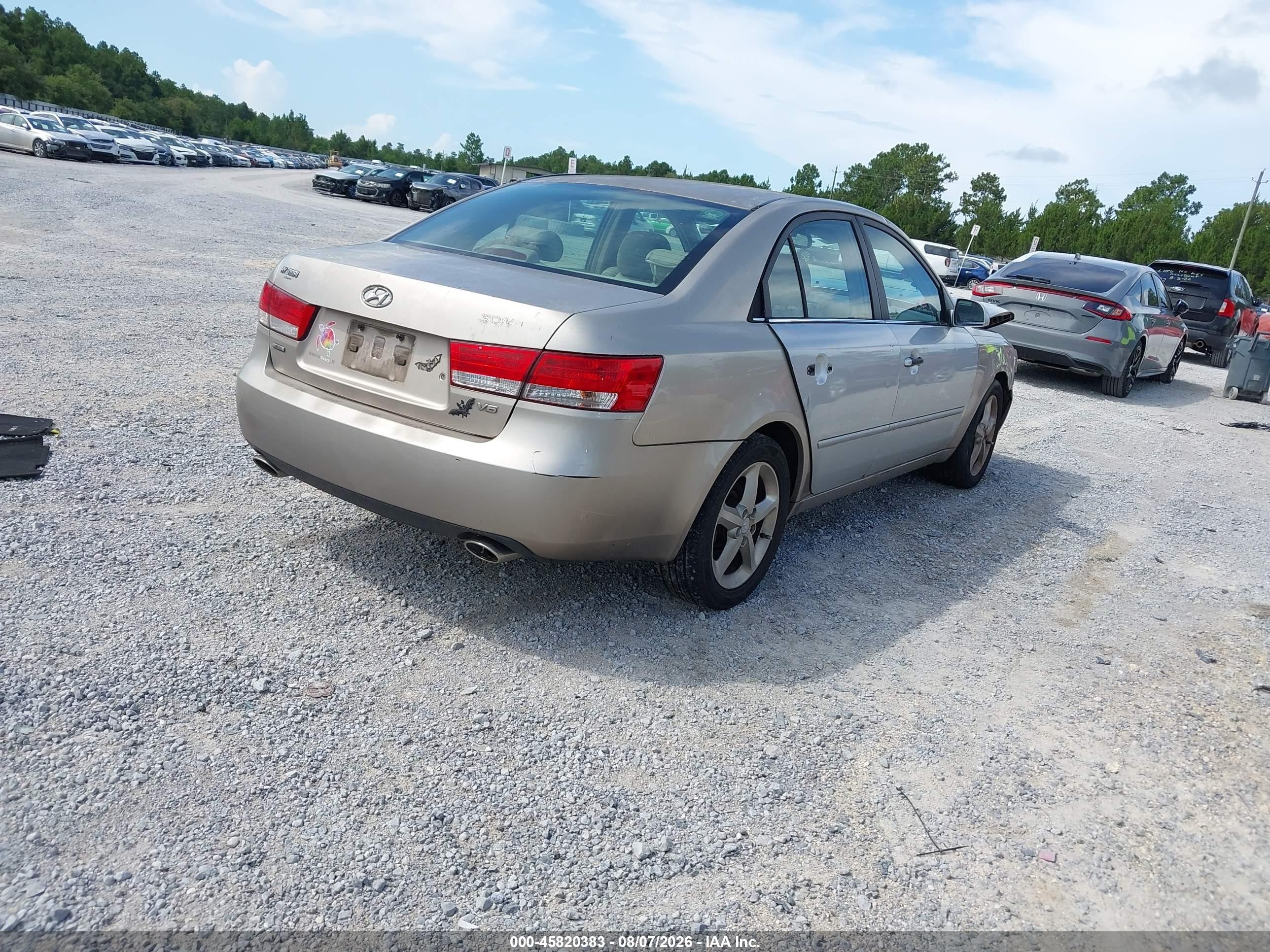 2007 Hyundai Sonata Se/limited Champagne vin: 5NPEU46FX7H160722