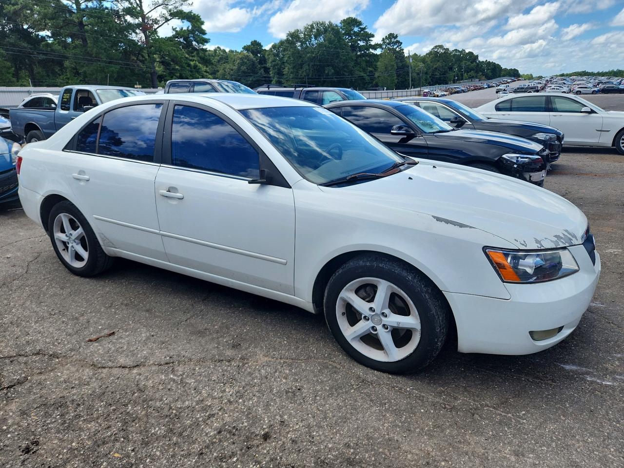 2007 Hyundai Sonata Se White vin: 5NPEU46FX7H220899