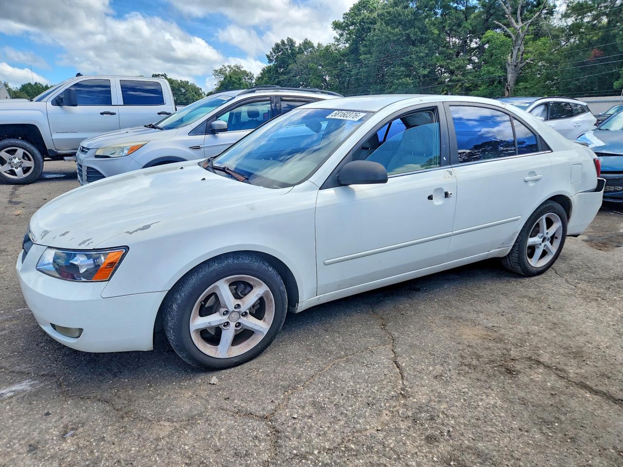 2007 Hyundai Sonata Se White vin: 5NPEU46FX7H220899
