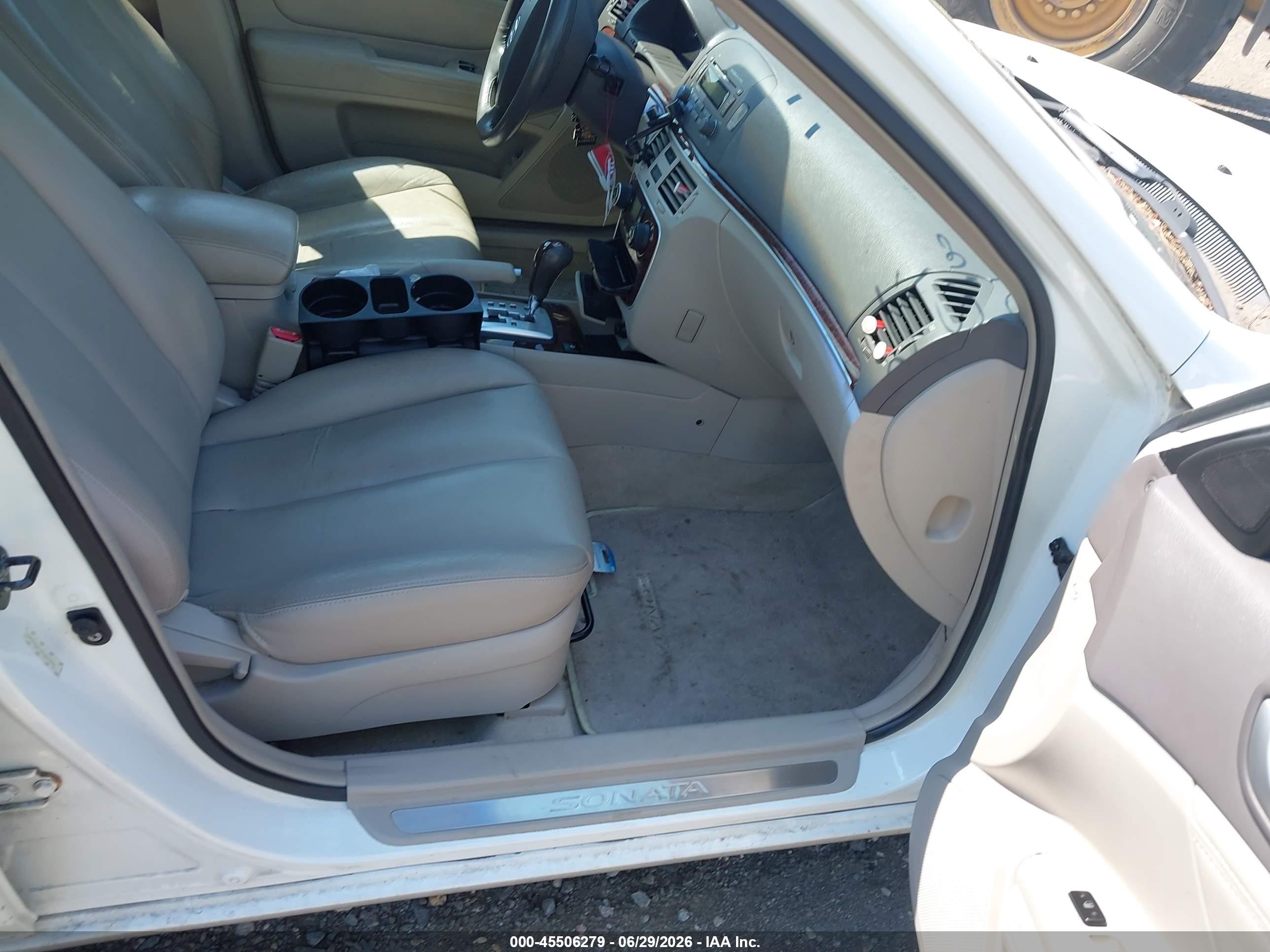 2007 Hyundai Sonata Limited/limited W/xm/se/se W/xm White vin: 5NPEU46FX7H248265