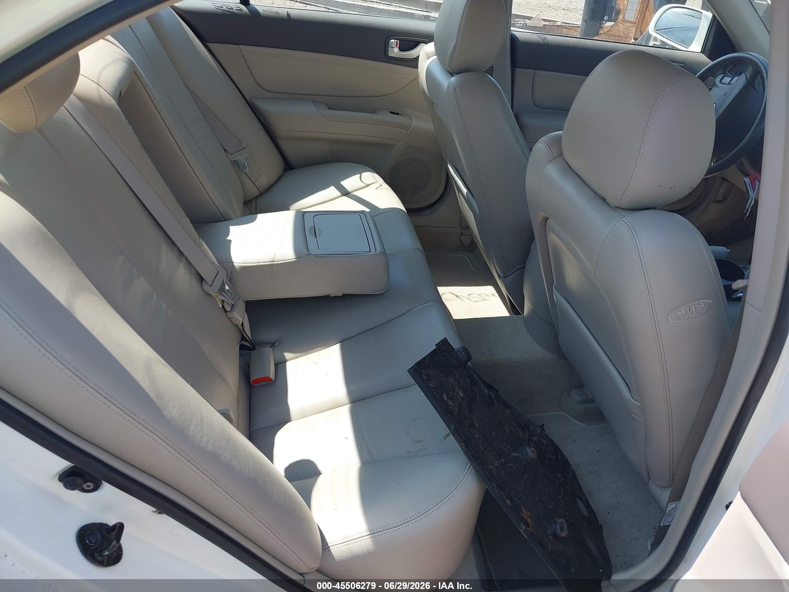 2007 Hyundai Sonata Limited/limited W/xm/se/se W/xm White vin: 5NPEU46FX7H248265