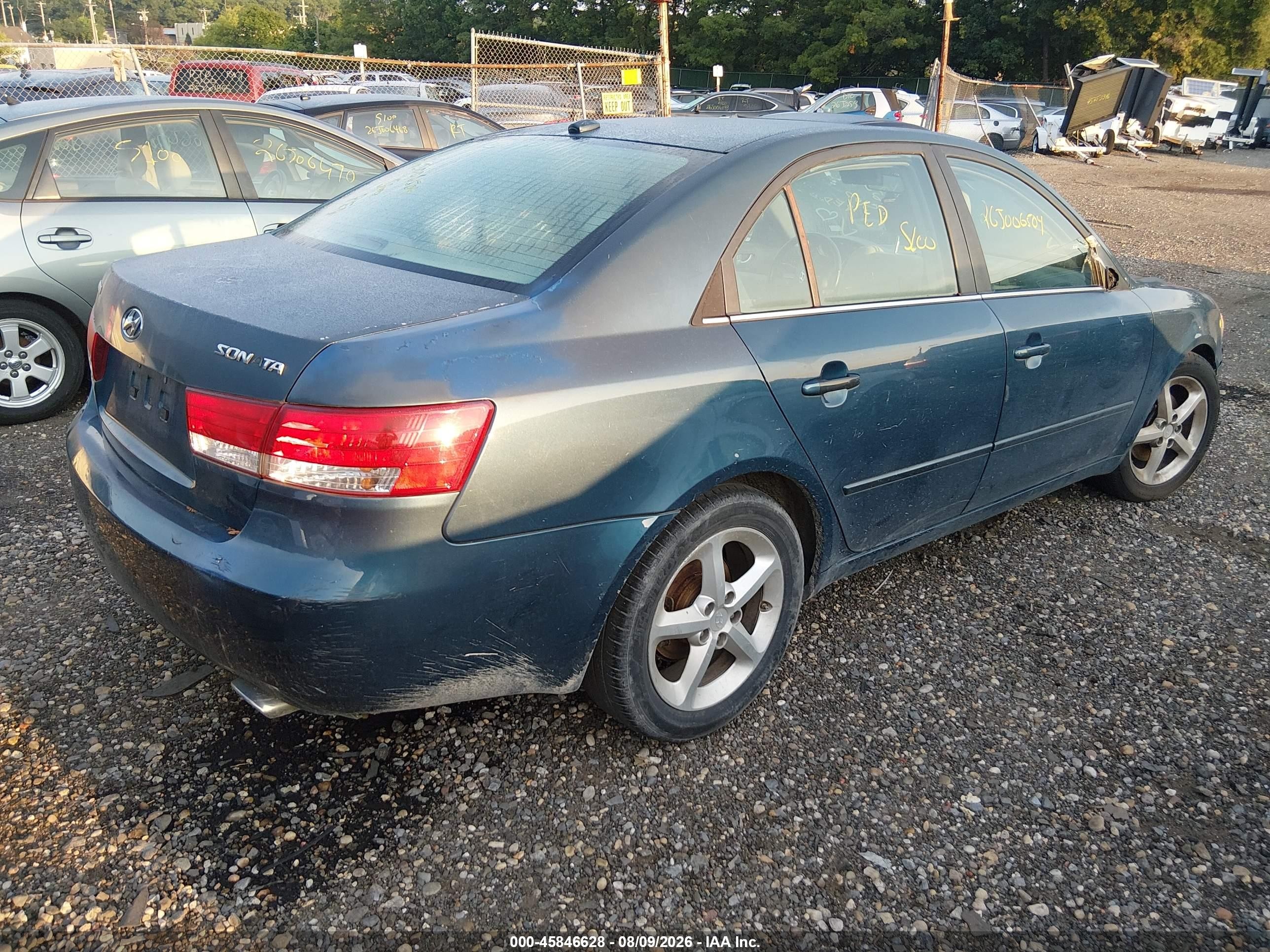 2007 Hyundai Sonata Limited/limited W/xm/se/se W/xm Blue vin: 5NPEU46FX7H267723