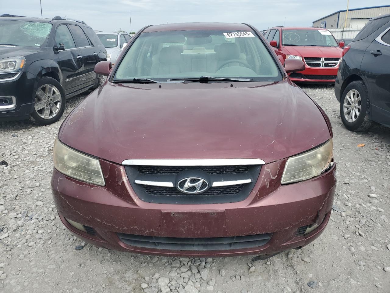 2007 Hyundai Sonata Se Burgundy vin: 5NPEU46FX7H271853