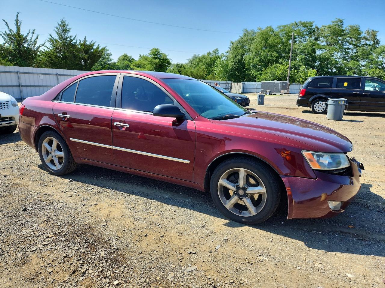2008 Hyundai Sonata Se V6 Maroon vin: 5NPEU46FX8H306392