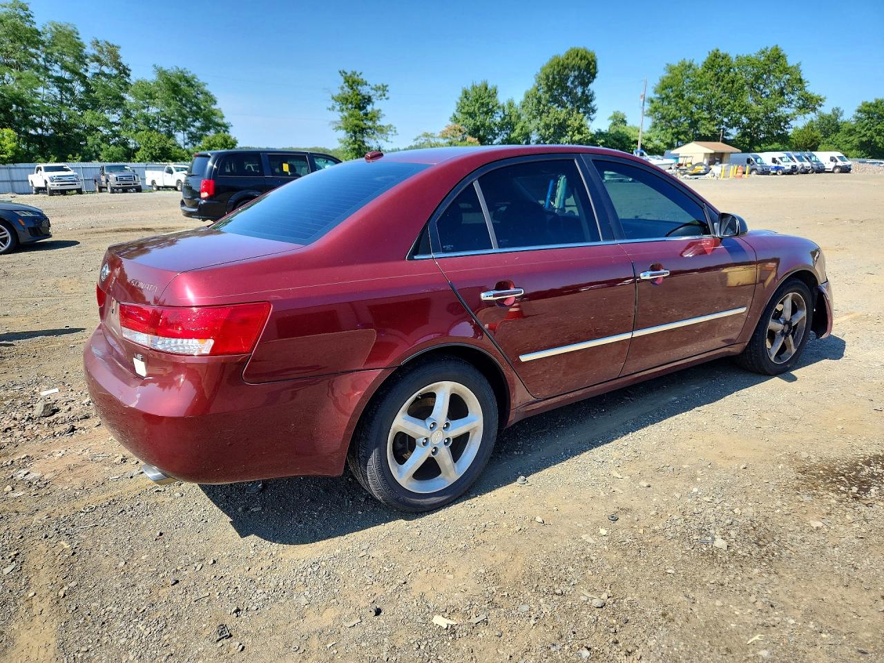 2008 Hyundai Sonata Se V6 Maroon vin: 5NPEU46FX8H306392