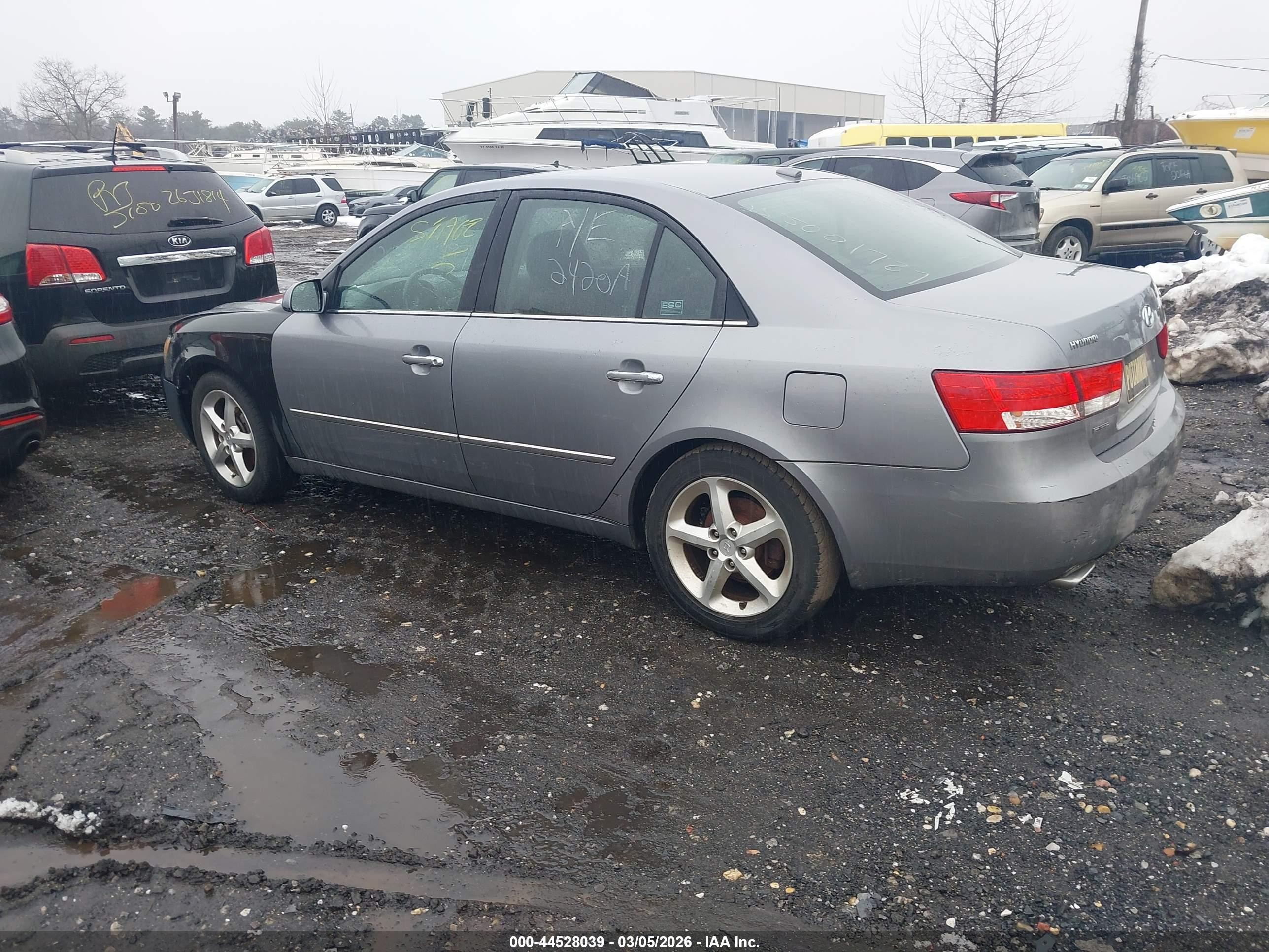 2008 Hyundai Sonata Limited V6/se V6 Silver vin: 5NPEU46FX8H306425