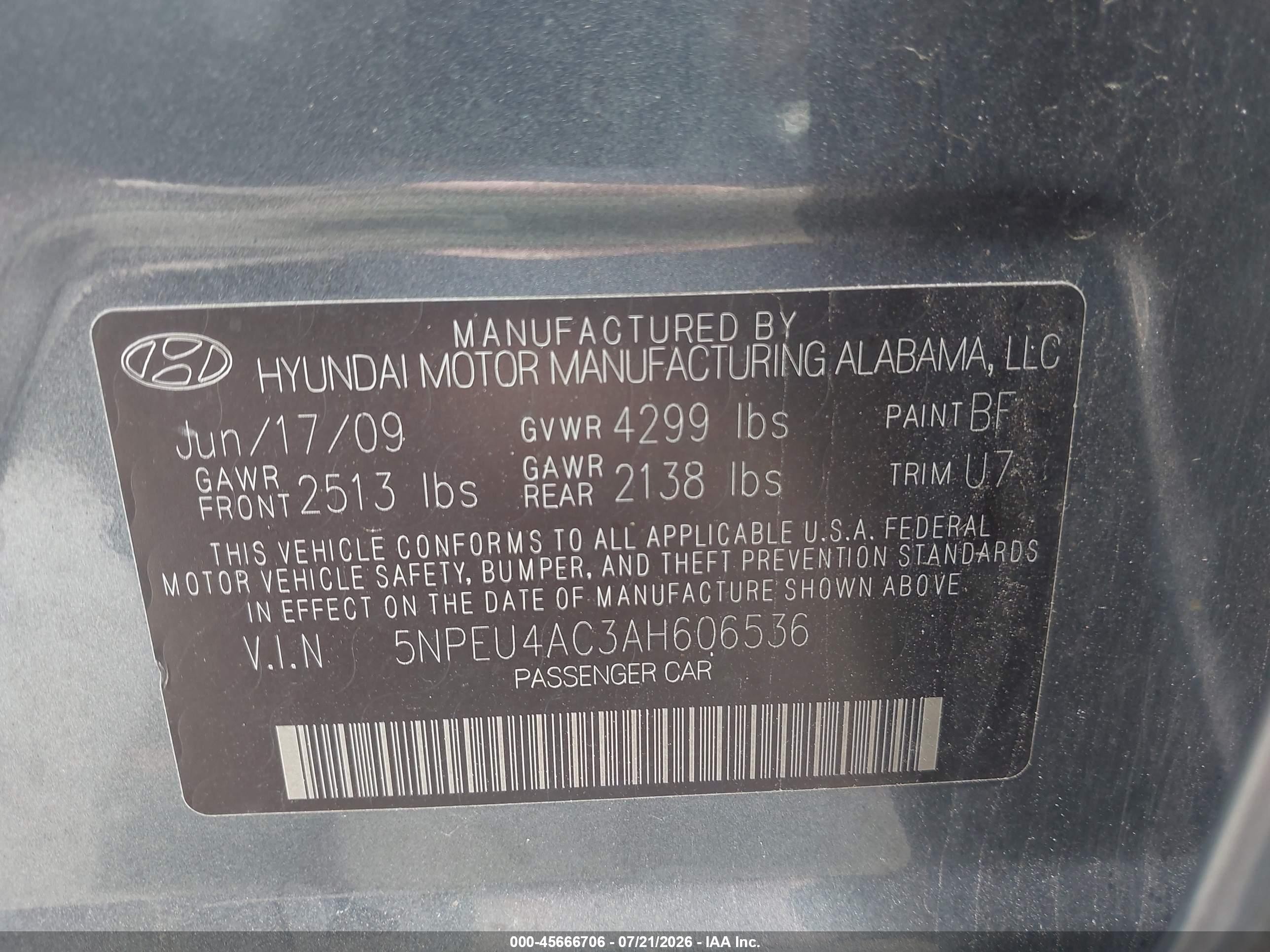 2010 Hyundai Sonata Limited Gray vin: 5NPEU4AC3AH606536