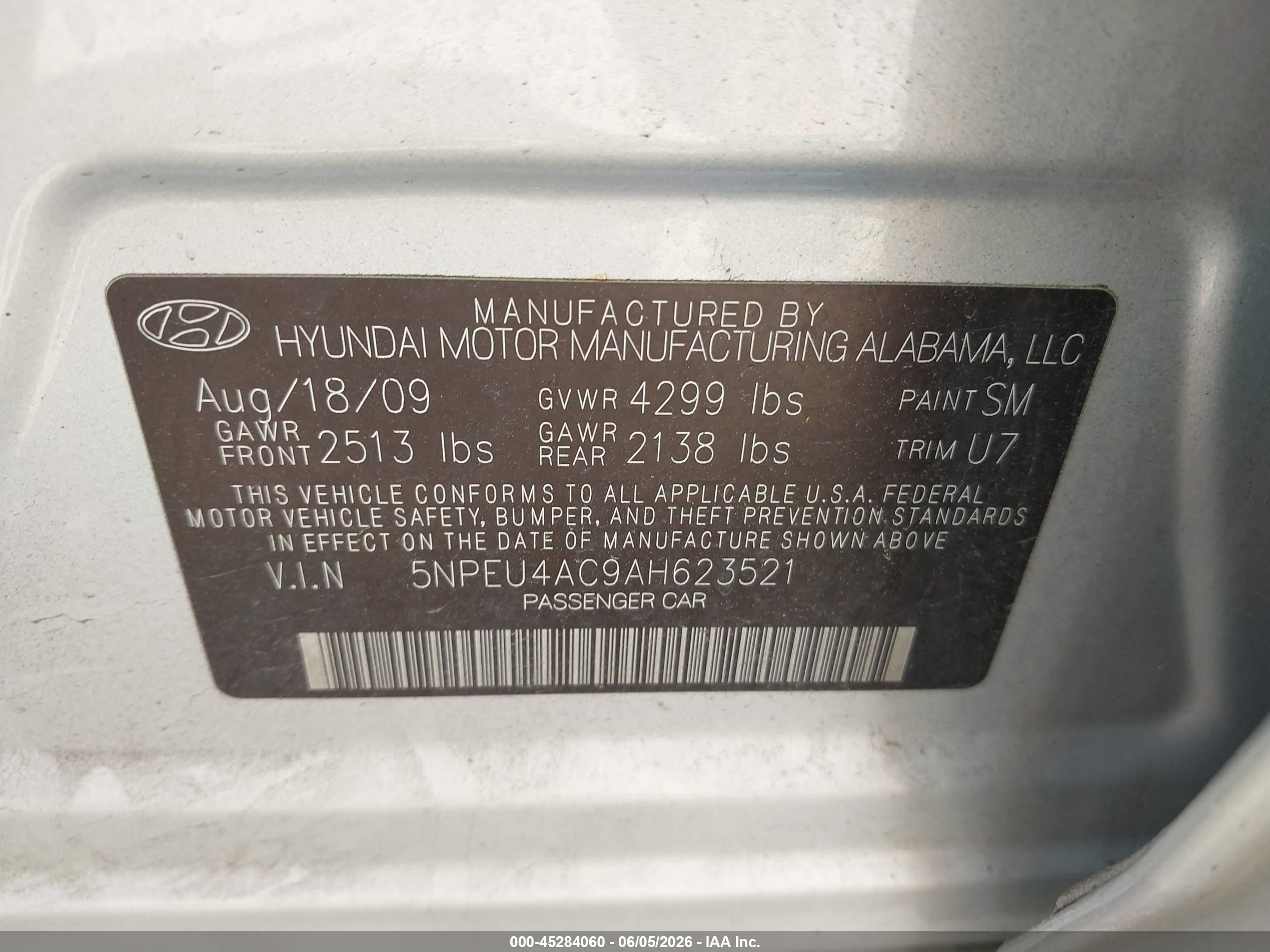 2010 Hyundai Sonata Limited Silver vin: 5NPEU4AC9AH623521
