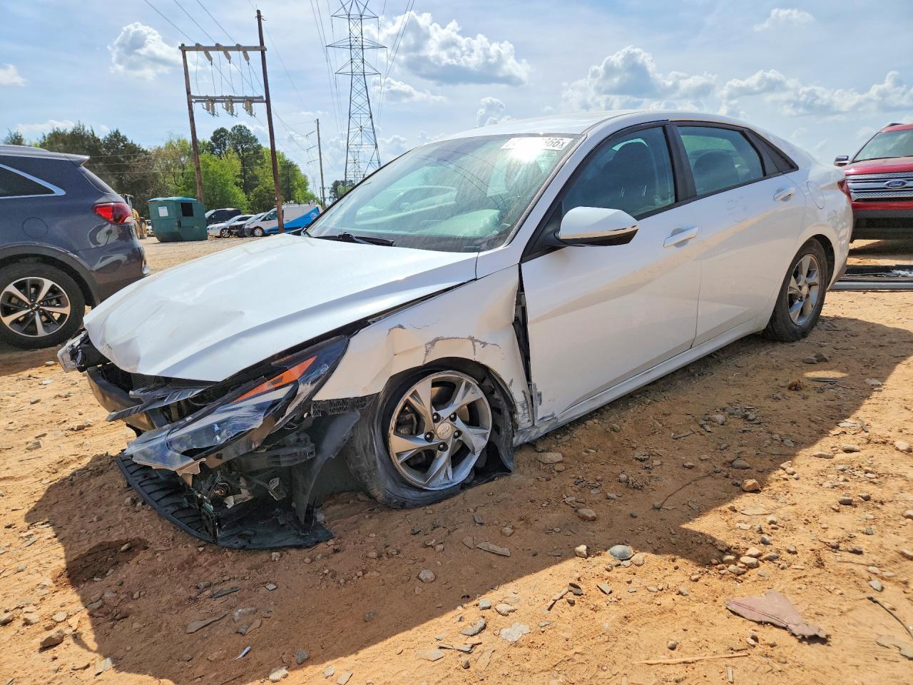 2021 Hyundai Elantra Se White vin: 5NPLL4AG3MH049113