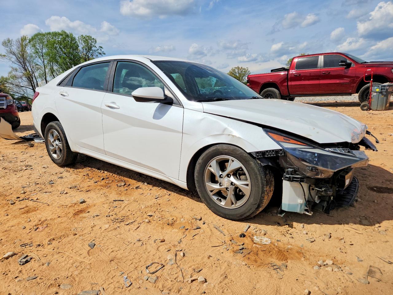 2021 Hyundai Elantra Se White vin: 5NPLL4AG3MH049113