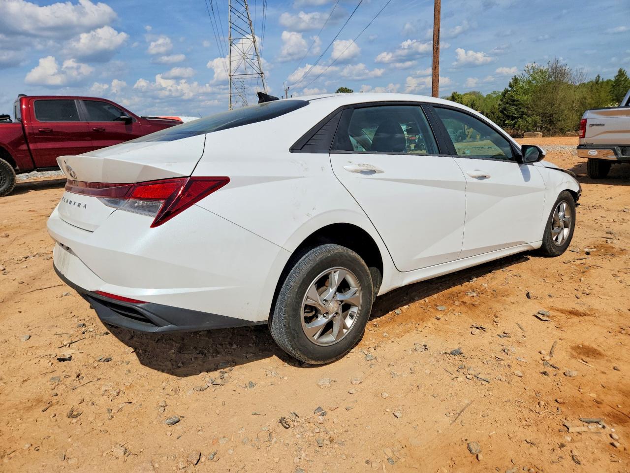 2021 Hyundai Elantra Se White vin: 5NPLL4AG3MH049113