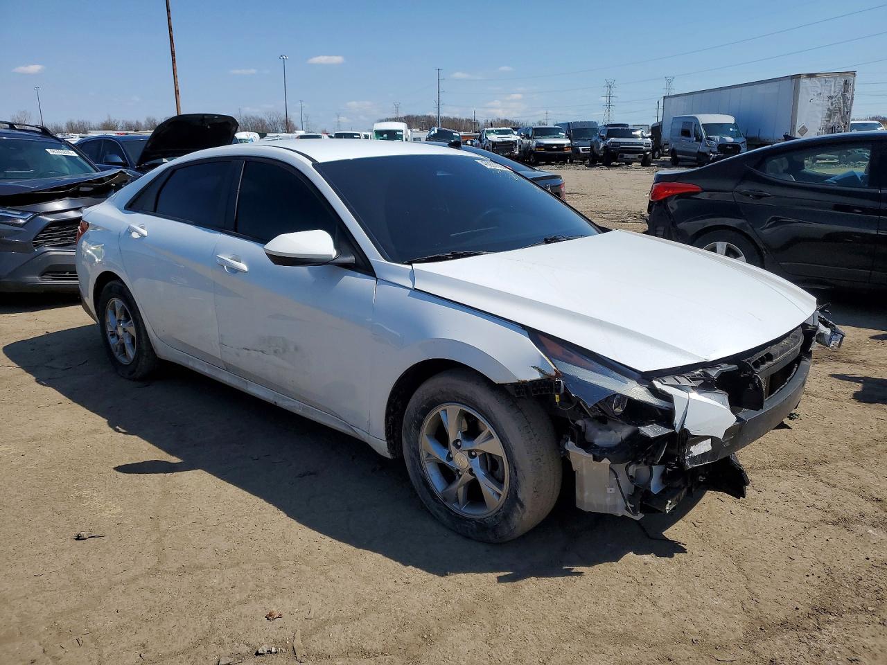 2021 Hyundai Elantra Se White vin: 5NPLL4AG4MH047273