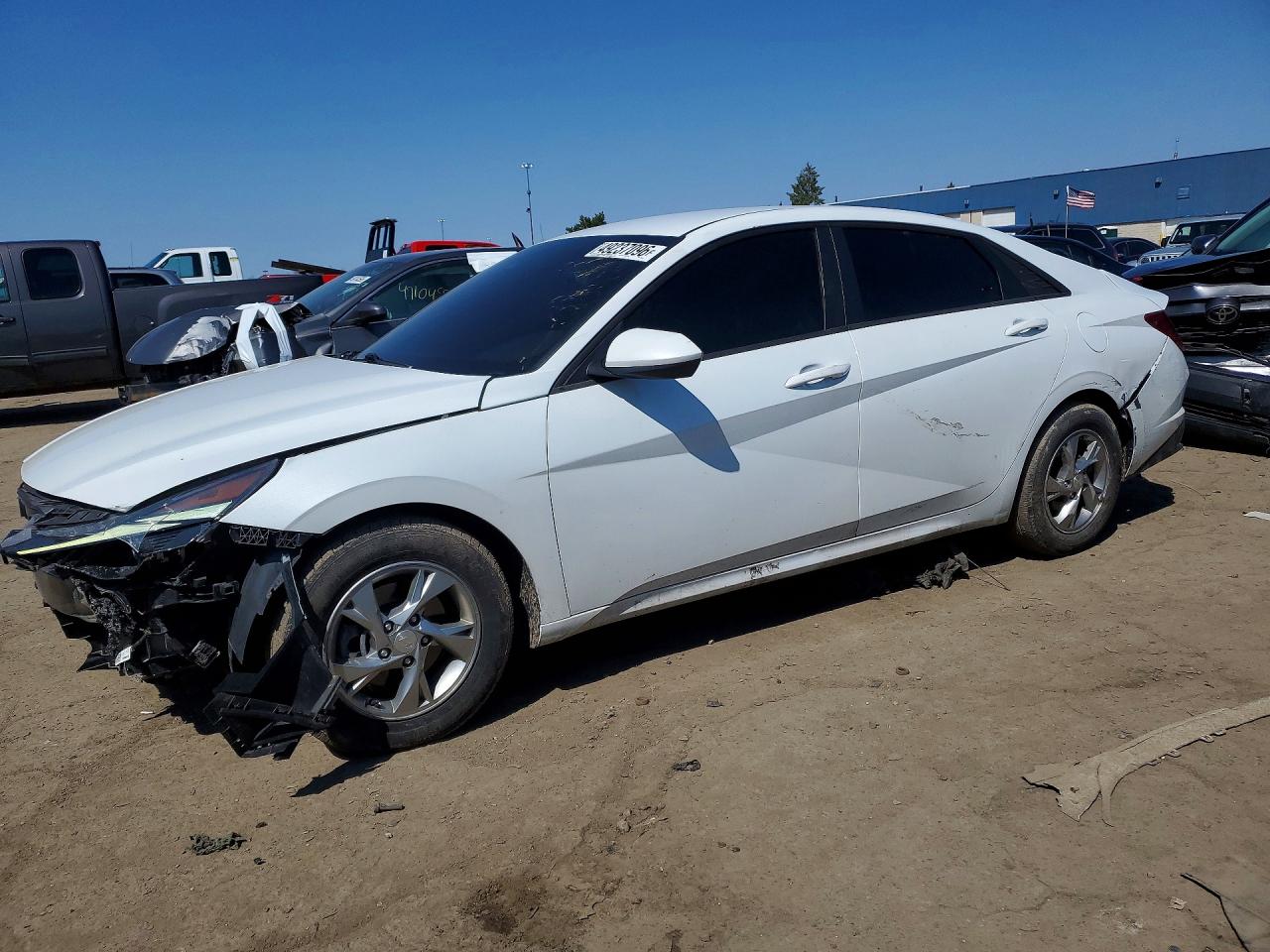 2021 Hyundai Elantra Se White vin: 5NPLL4AG4MH047273