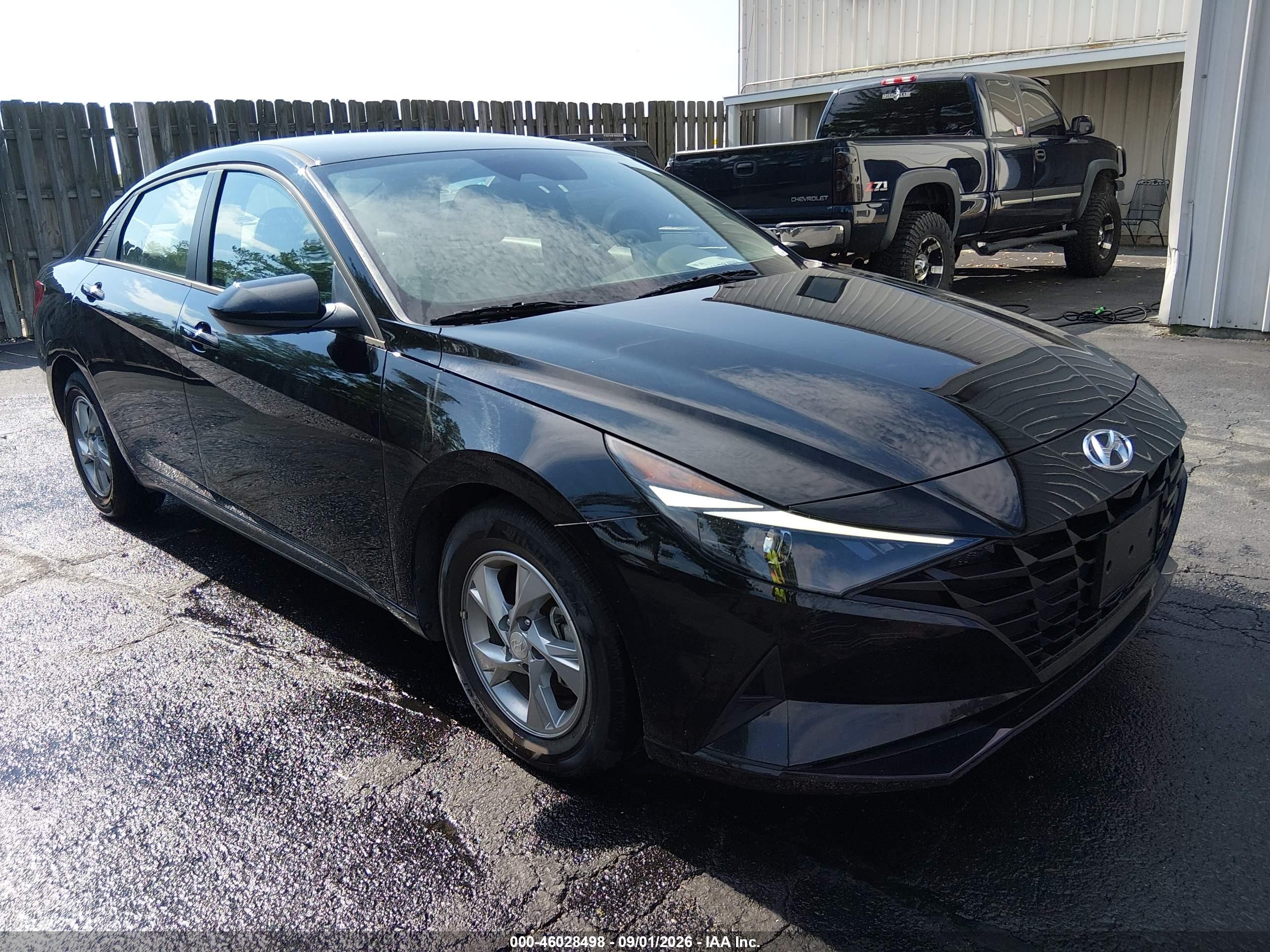 2021 Hyundai Elantra Se Черный vin: 5NPLL4AG7MH046795