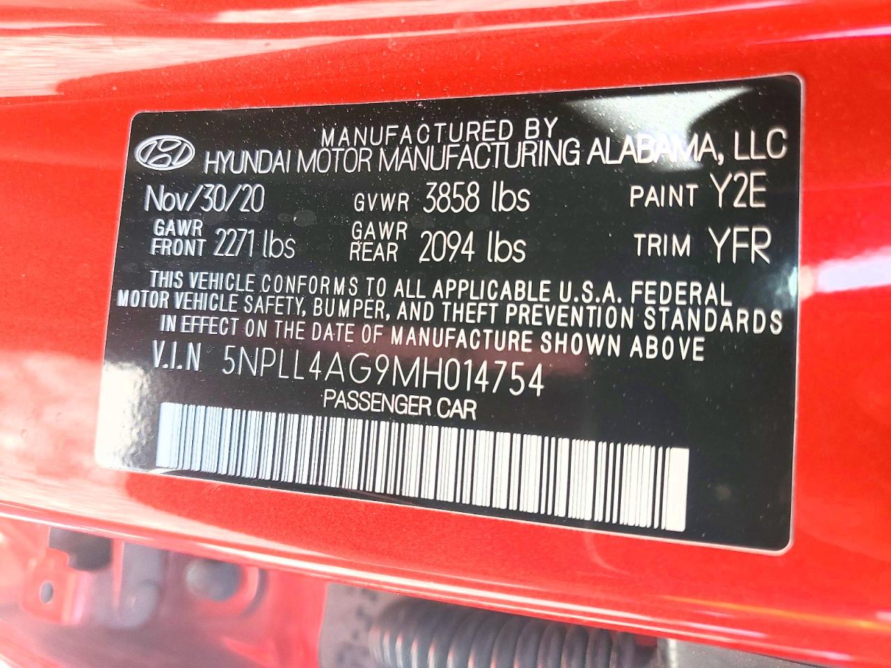 2021 Hyundai Elantra Se Red vin: 5NPLL4AG9MH014754