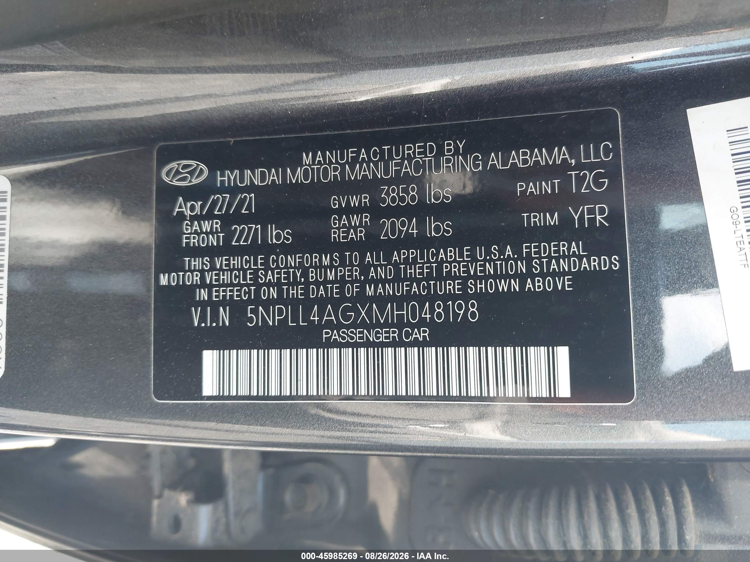 2021 Hyundai Elantra Se Серый vin: 5NPLL4AGXMH048198