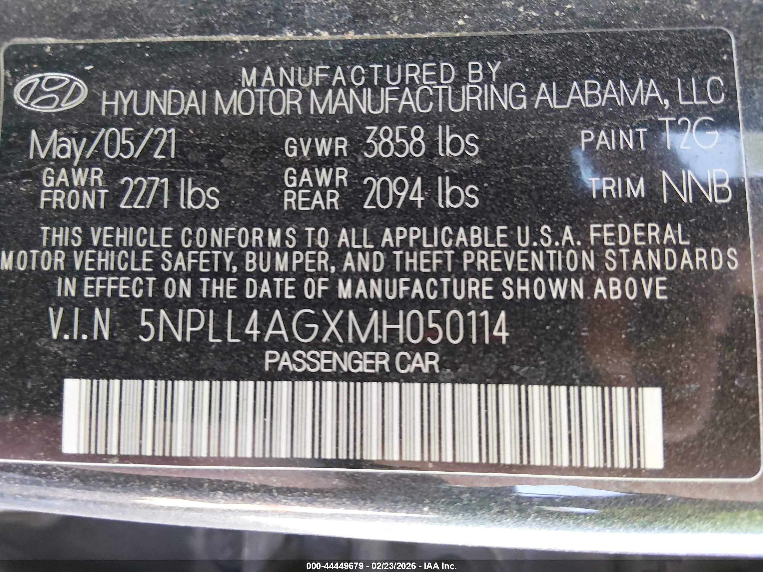 2021 Hyundai Elantra Se Gray vin: 5NPLL4AGXMH050114