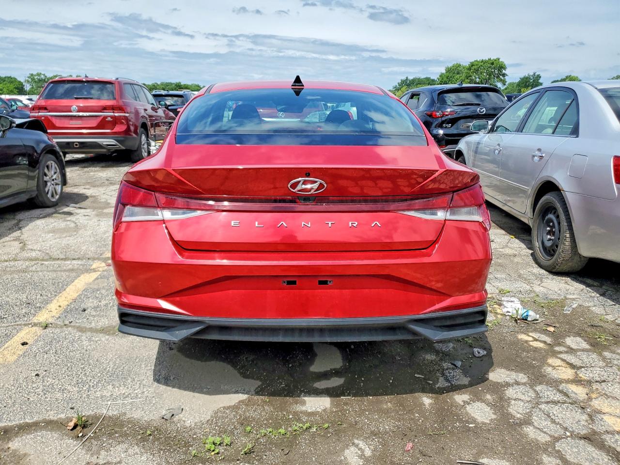 2021 Hyundai Elantra Sel Red vin: 5NPLM4AG0MH018835