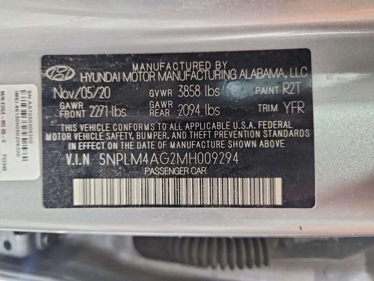 2021 Hyundai Elantra Sel Silver vin: 5NPLM4AG2MH009294