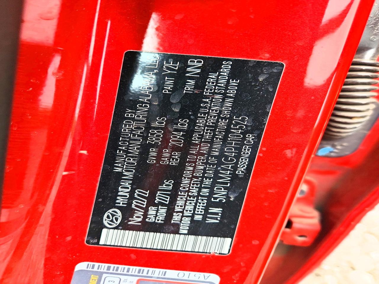 2023 Hyundai Elantra Sel Red vin: 5NPLM4AG4PH104525